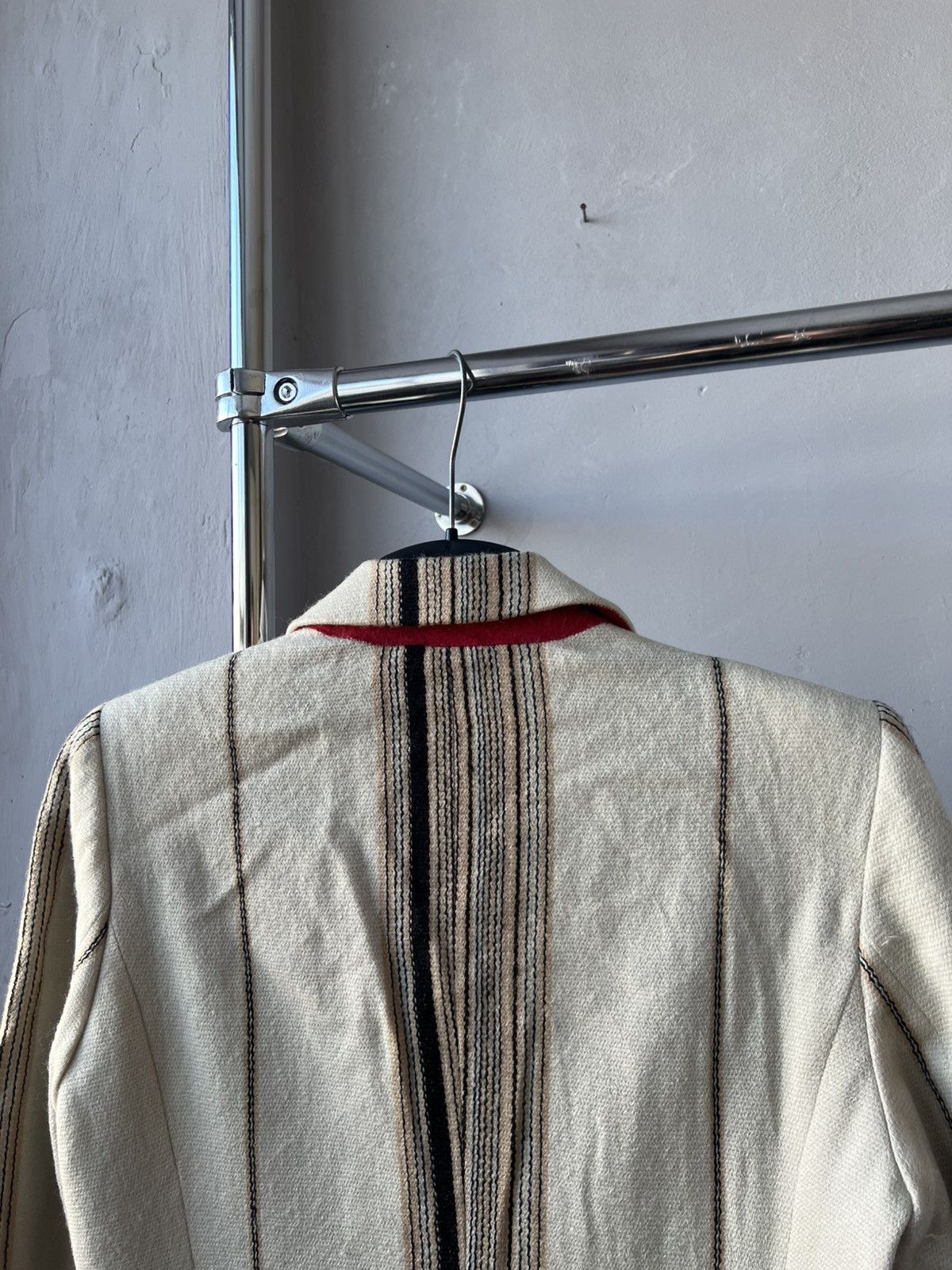 Etro VINTAGE ETRO MILANO WOOL STRIPED WOMEN CLASSIC COAT JACKET42 Size M / US 6-8 / IT 42-44 - 15 Thumbnail