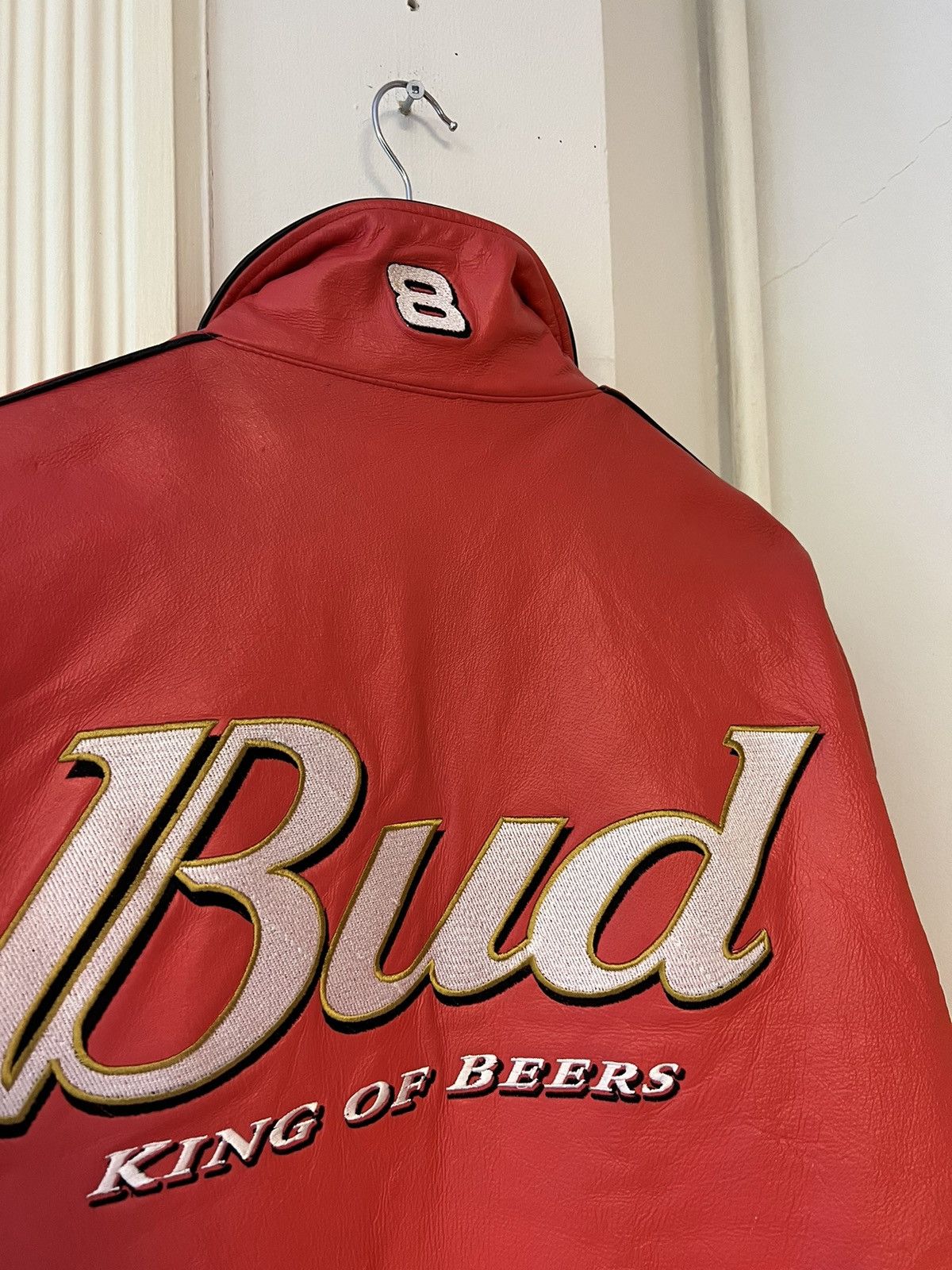 NASCAR × Vintage 1999 Jeff Hamilton Dale Earnhardt JR Leather Jacket Size US XL / EU 56 / 4 - 14 Thumbnail