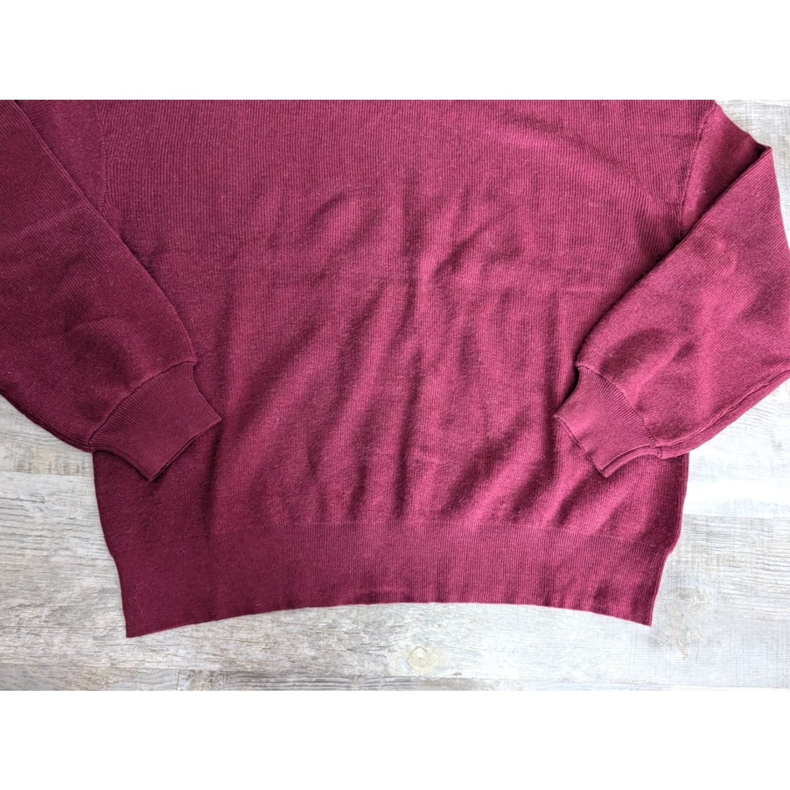 Vintage Arach & Cloz Sweater Men’s Dark Red Size Medium Wool Blend Crew Neck Long Sleeve Pullover Casual Formal Knit Size US M / EU 48-50 / 2 - 5 Thumbnail