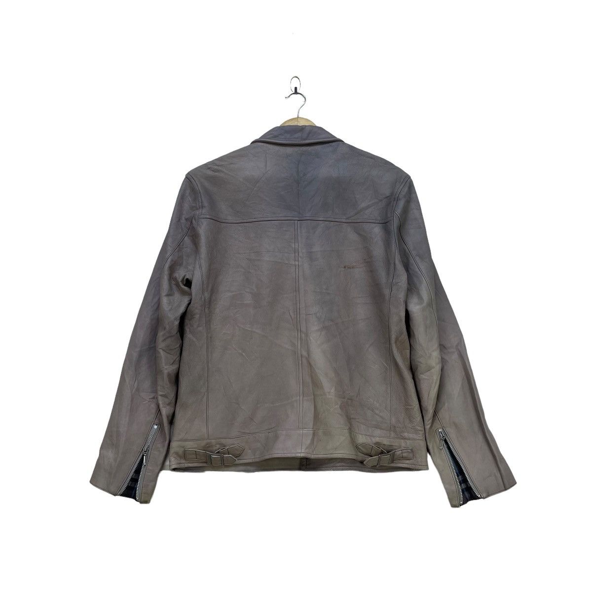 Burberry Vintage Burberrys Black Label Lamb Leather Biker Jacket Size US M / EU 48-50 / 2 - 2 Thumbnail