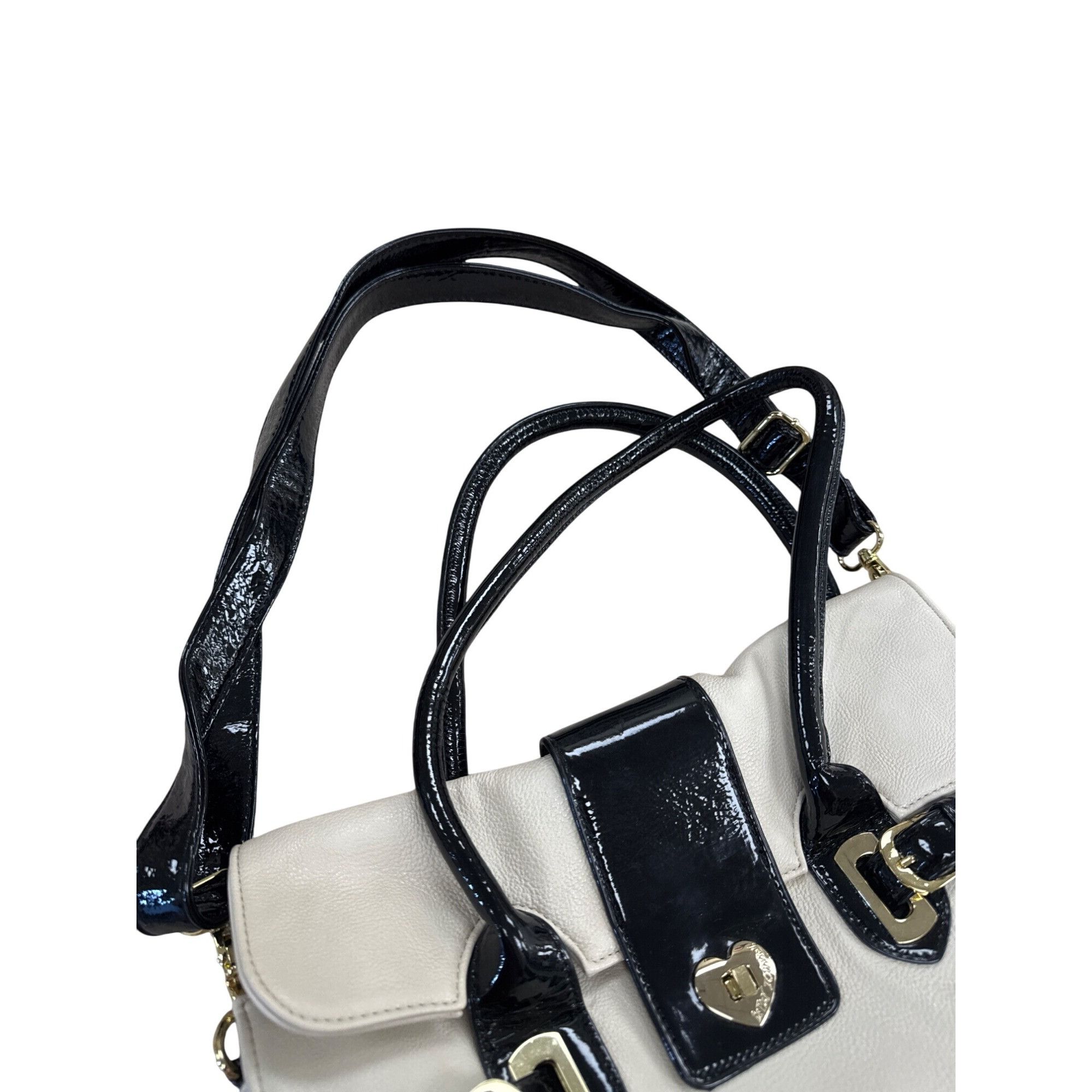 Betsey Johnson Betsey Johnson Womens Cream & Black Crossbody Purse 10x12 SK Size ONE SIZE - 9 Thumbnail
