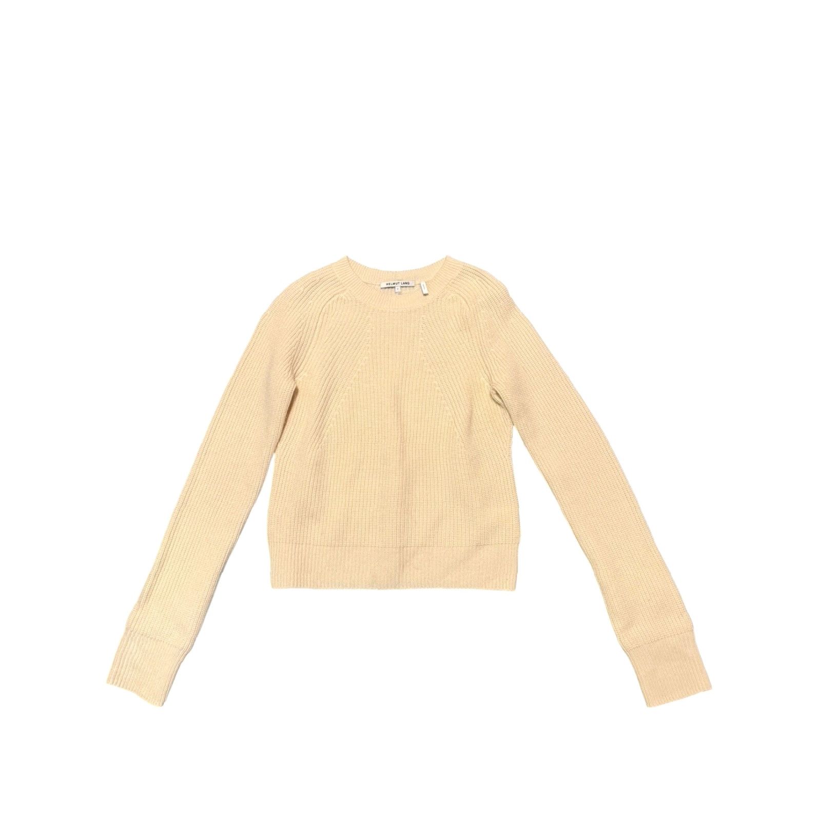 Helmut Lang HELMUT LANG Ribbed Wool Cashmere Sweater Ivory Shaker Knit Pullover Size Small Size S / US 4 / IT 40 - 2 Thumbnail