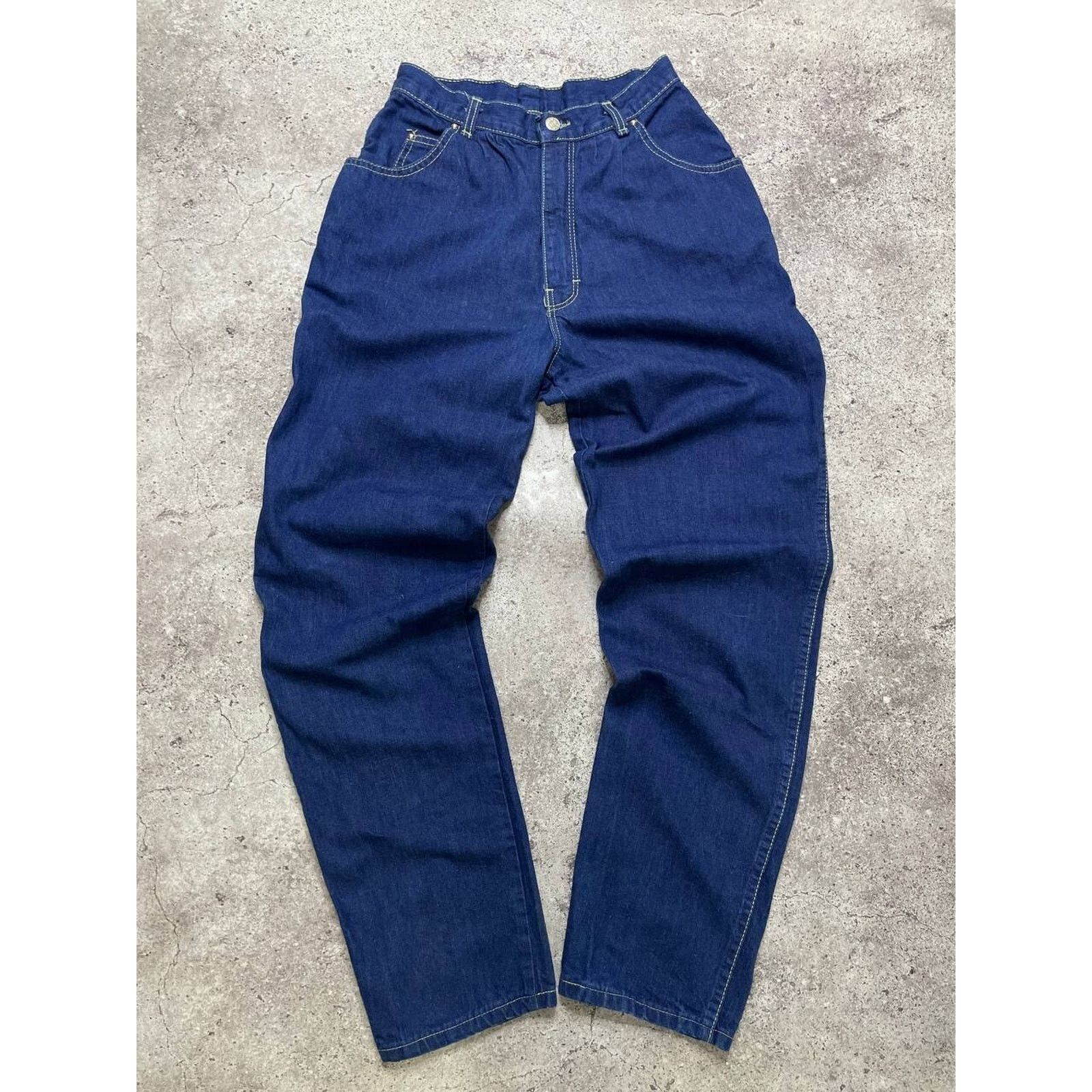 Vintage Vintage Zena High Waist Tapered Leg Jeans S Dark Wash Denim Size 26" / US 2 / IT 38 - 3 Thumbnail