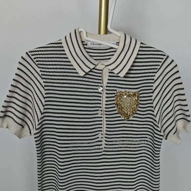 Dior Dior Summer White Striped Cotton Dress . Size M / US 6-8 / IT 42-44 - 3 Thumbnail