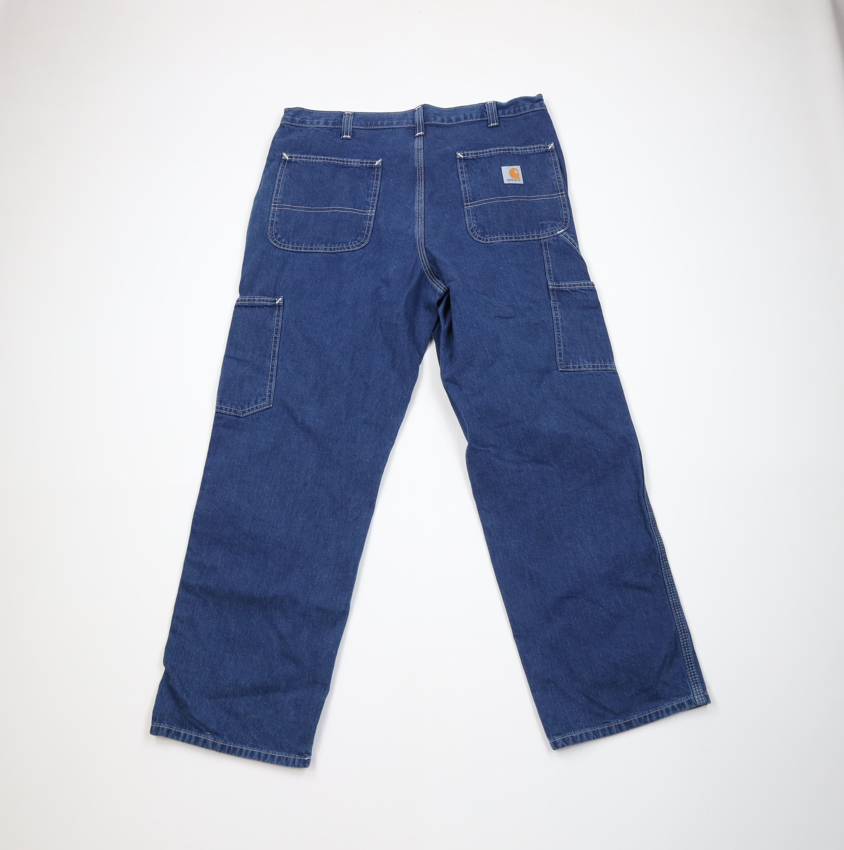 Carhartt Vintage Carhartt Spell Wide Leg Dungaree Denim Jeans Blue Size US 34 / EU 50 - 9 Thumbnail