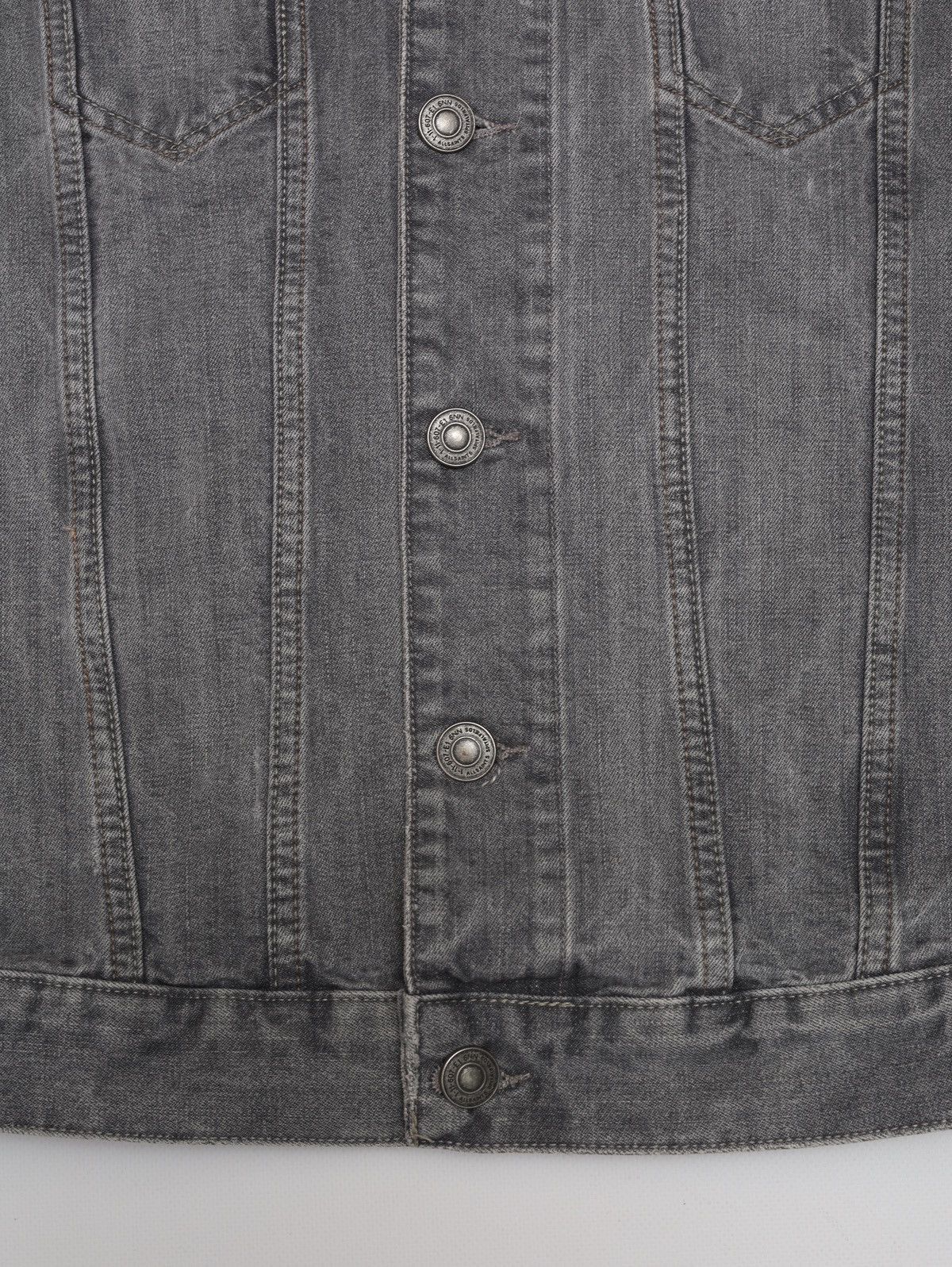 Allsaints Allsaints Keswick Denim Jacket Gray Distressed Style Size US S / EU 44-46 / 1 - 3 Thumbnail