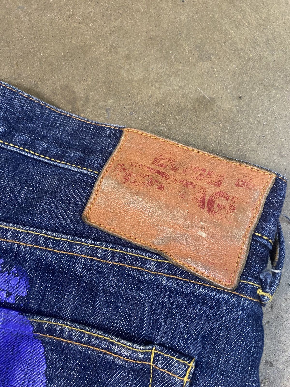 Evisu Rare Baggy Evisu Dark Wash Jeans w/ Embroidery Size US 40 / EU 56 - 3 Thumbnail