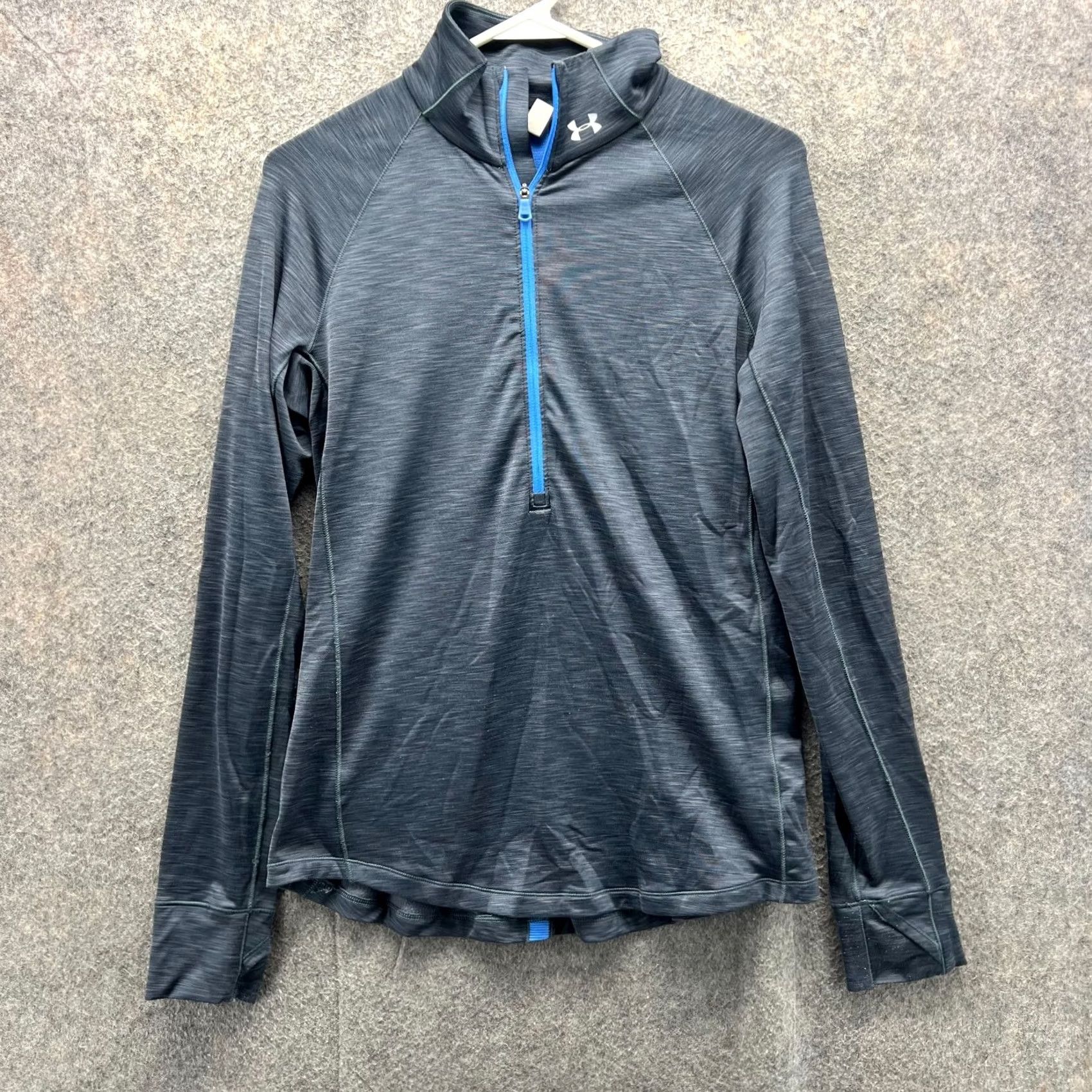 Under Armour VINTAGE? Under Armour Sweatshirt Women Medium Gray Coldgear Fitted Athletic Training Size M / US 6-8 / IT 42-44 - 2 Thumbnail