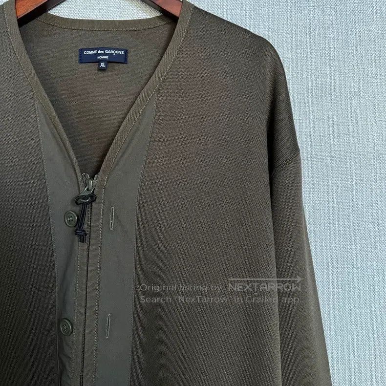 Comme des Garcons Comme Des Garcons Brown-green collarless zipper jacket Size XL / US 12-14 / IT 48-50 - 3 Thumbnail