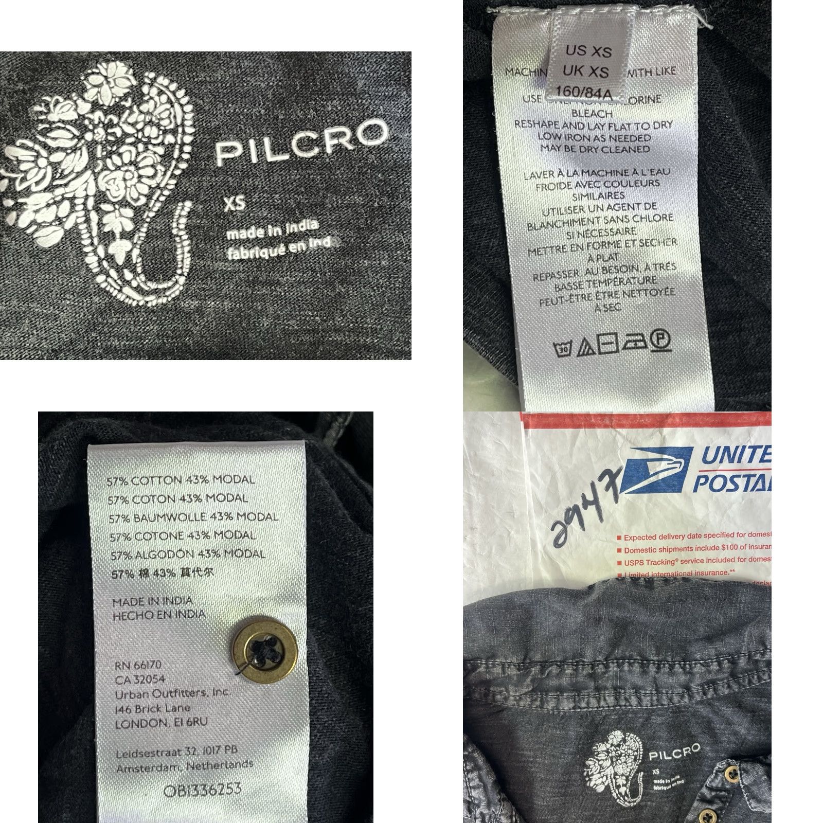 Anthropologie Anthropologie Pilcro Balloon Sleeve Top Womens XS Dark Gray Blouse Soft Relaxed Size XS / US 0-2 / IT 36-38 - 8 Thumbnail