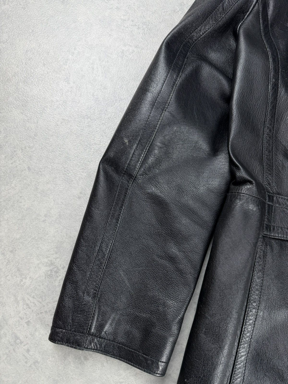Gianfranco Ferre Vintage Gianfranco Ferre Leather Black Coat Jacket Unisex Size US S / EU 44-46 / 1 - 16 Thumbnail