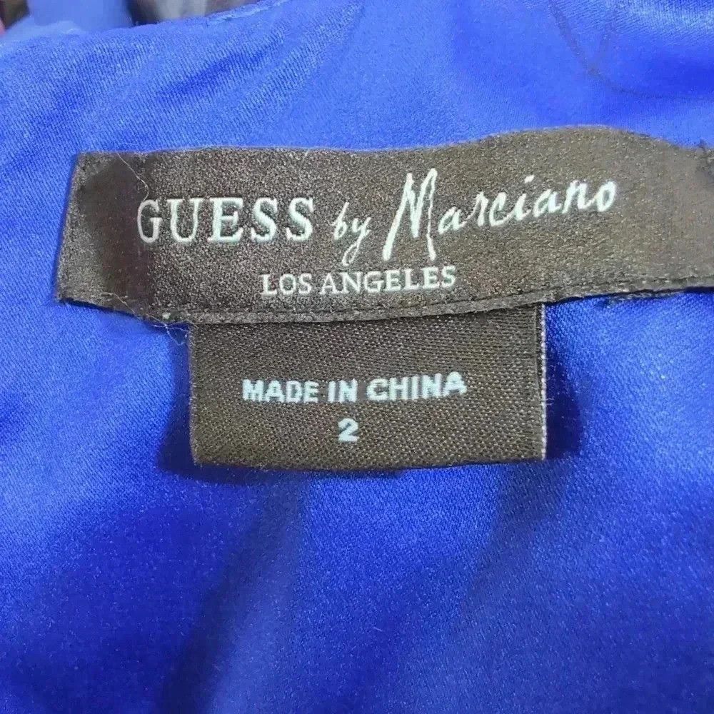 Guess Vintage Square Neck Sheath Dress bright blue sz 2 Guess by Size XS / US 0-2 / IT 36-38 - 5 Thumbnail