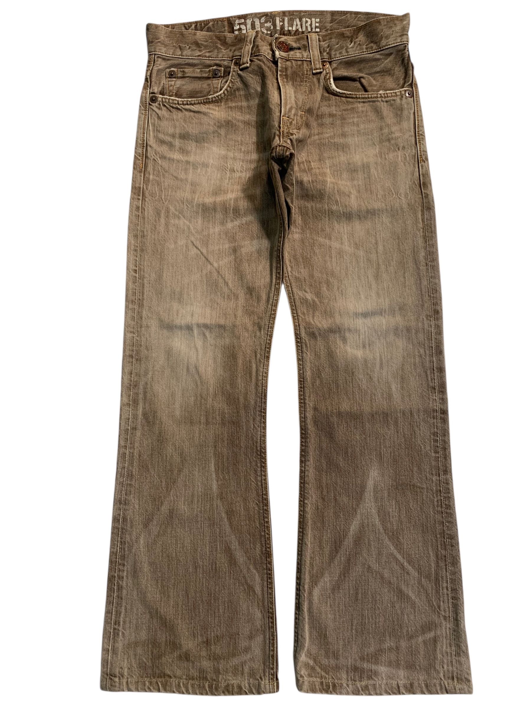 Edwin FLARE EDWIN 503 FADED & RUSTY PUNK DISTRESSED DENIM Size US 31 - 3 Thumbnail