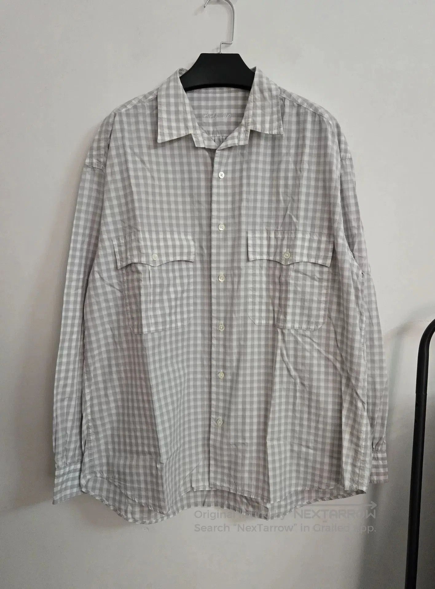 Porter Classic Porter Classic Roll Up Kyoto Limited Gray Check Shirt. Size US M / EU 48-50 / 2 - 2 Thumbnail