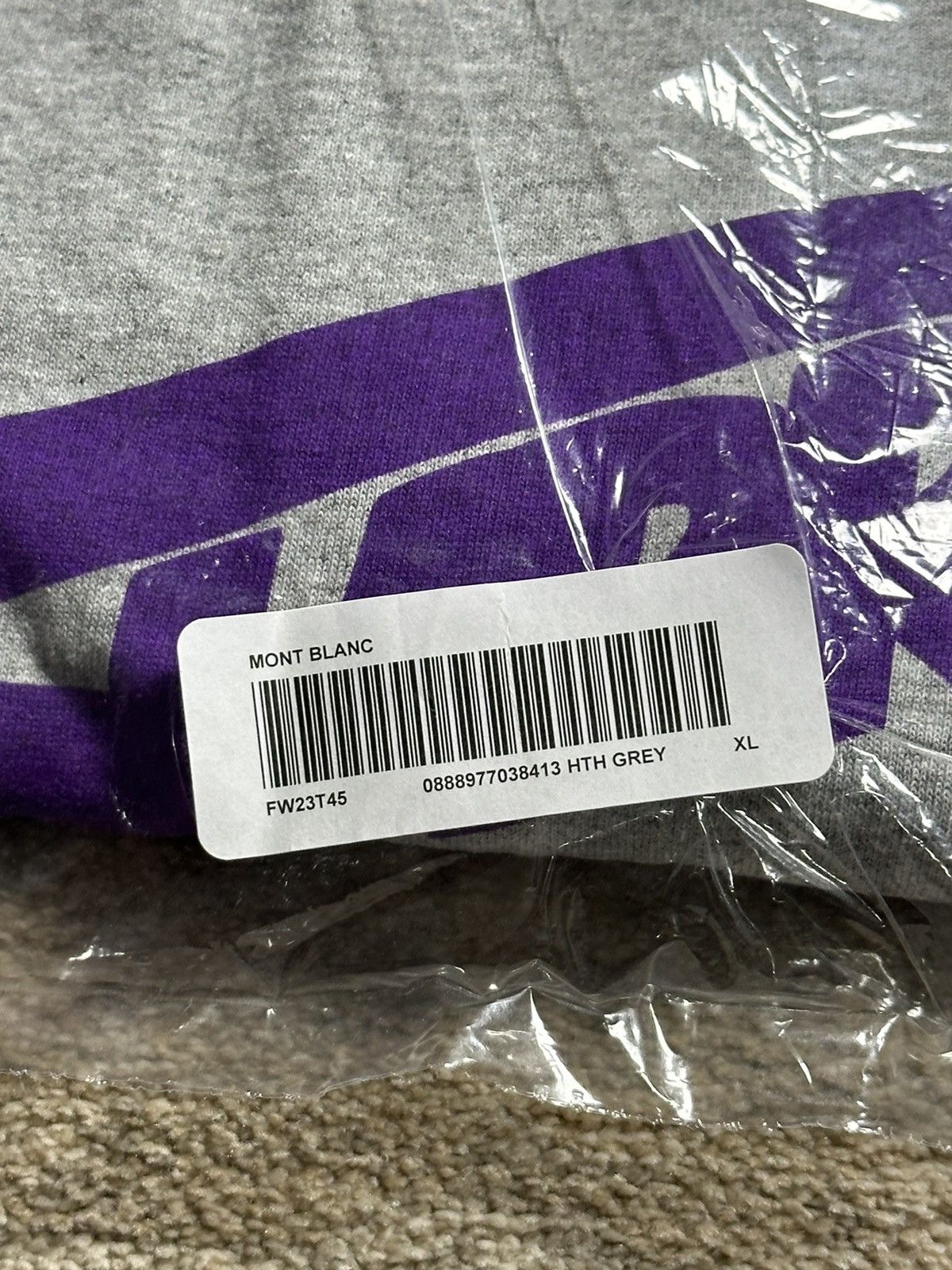 Supreme Supreme Mont Blanc Tee - Heather Grey - XL - FW23 Size US XL / EU 56 / 4 - 4 Thumbnail