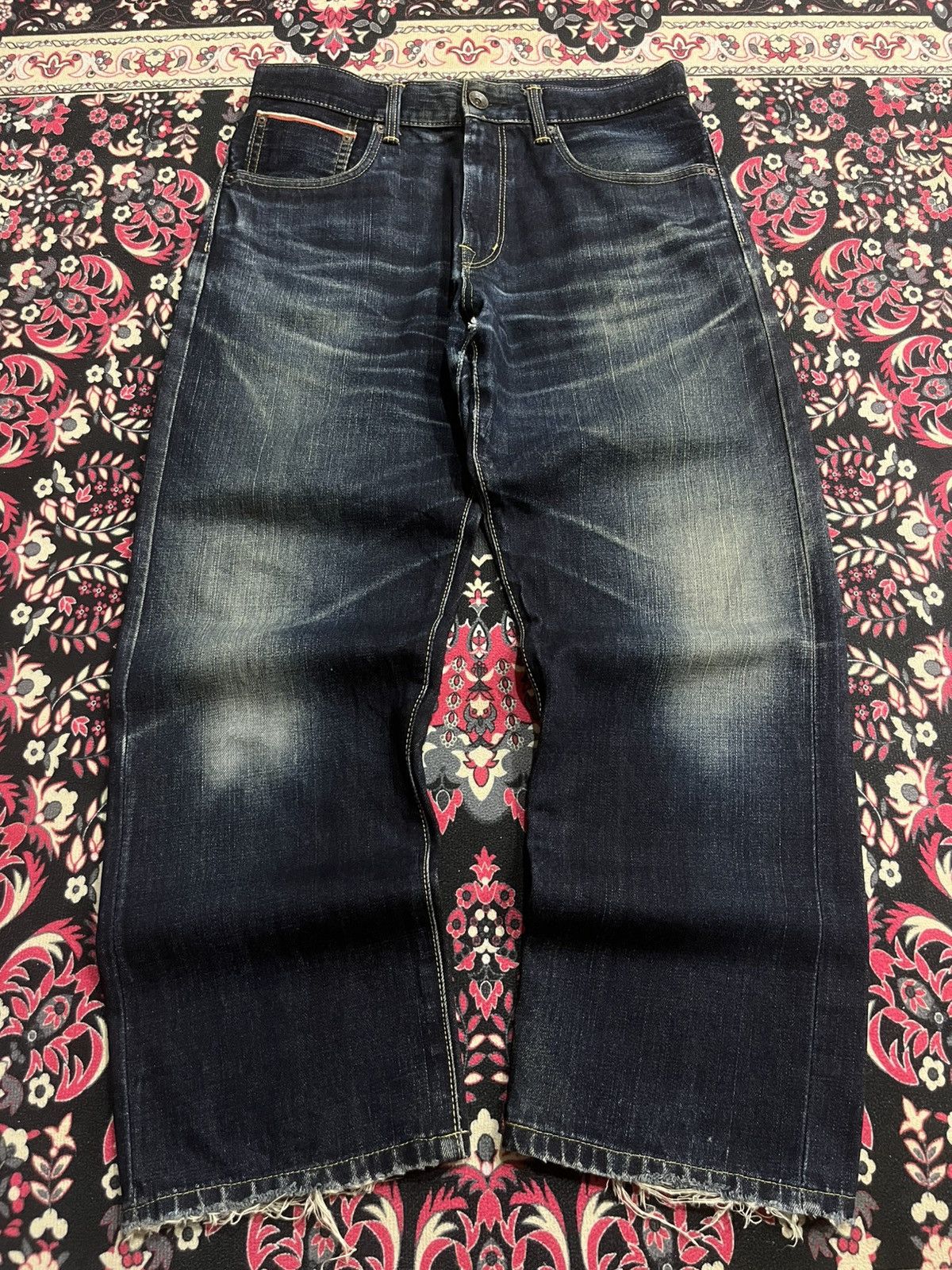 Kapital ⚡️Vintage⚡️Edwin 505Z Blue Washed Buckle Back Selvedge Jeans Size US 30 / EU 46 - 2 Thumbnail