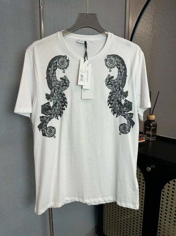 Versace Versace Men's White Cotton T-Shirt 0089 Size US XL / EU 56 / 4 - 1 Thumbnail