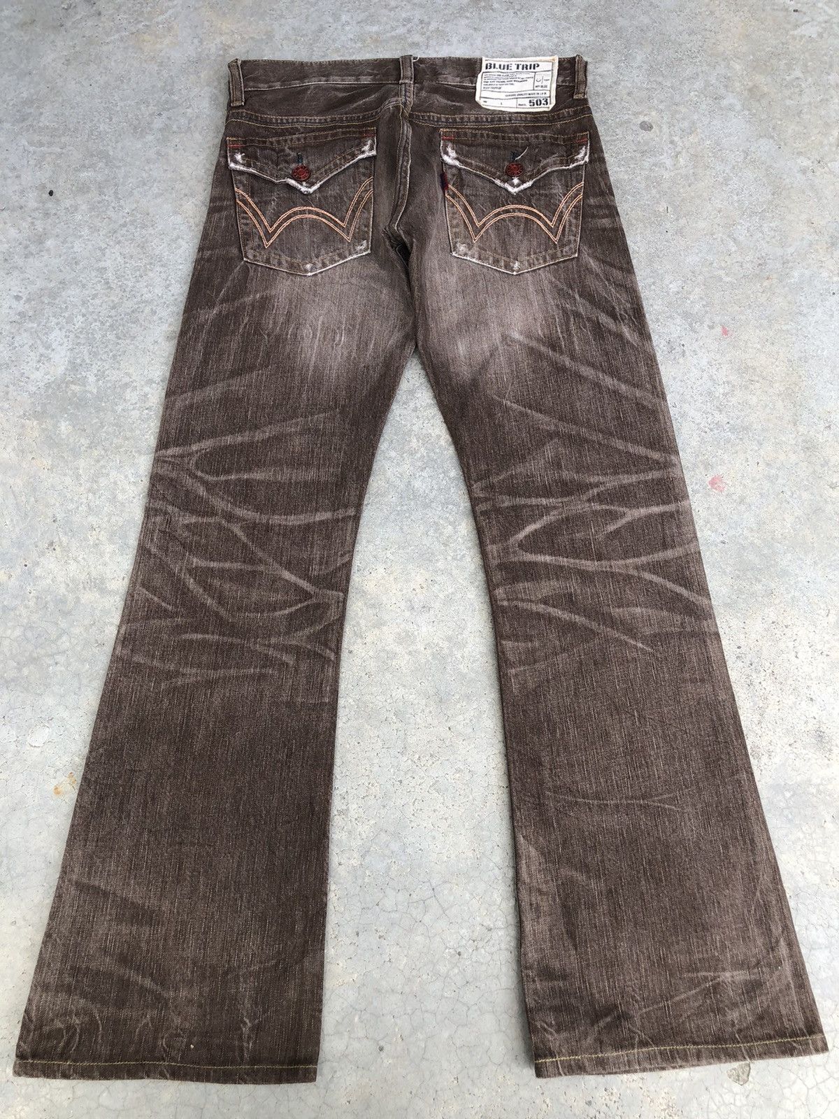 Edwin Japanese Edwin Flared Jeans Distressed Jeans Size US 32 / EU 48 - 2 Thumbnail