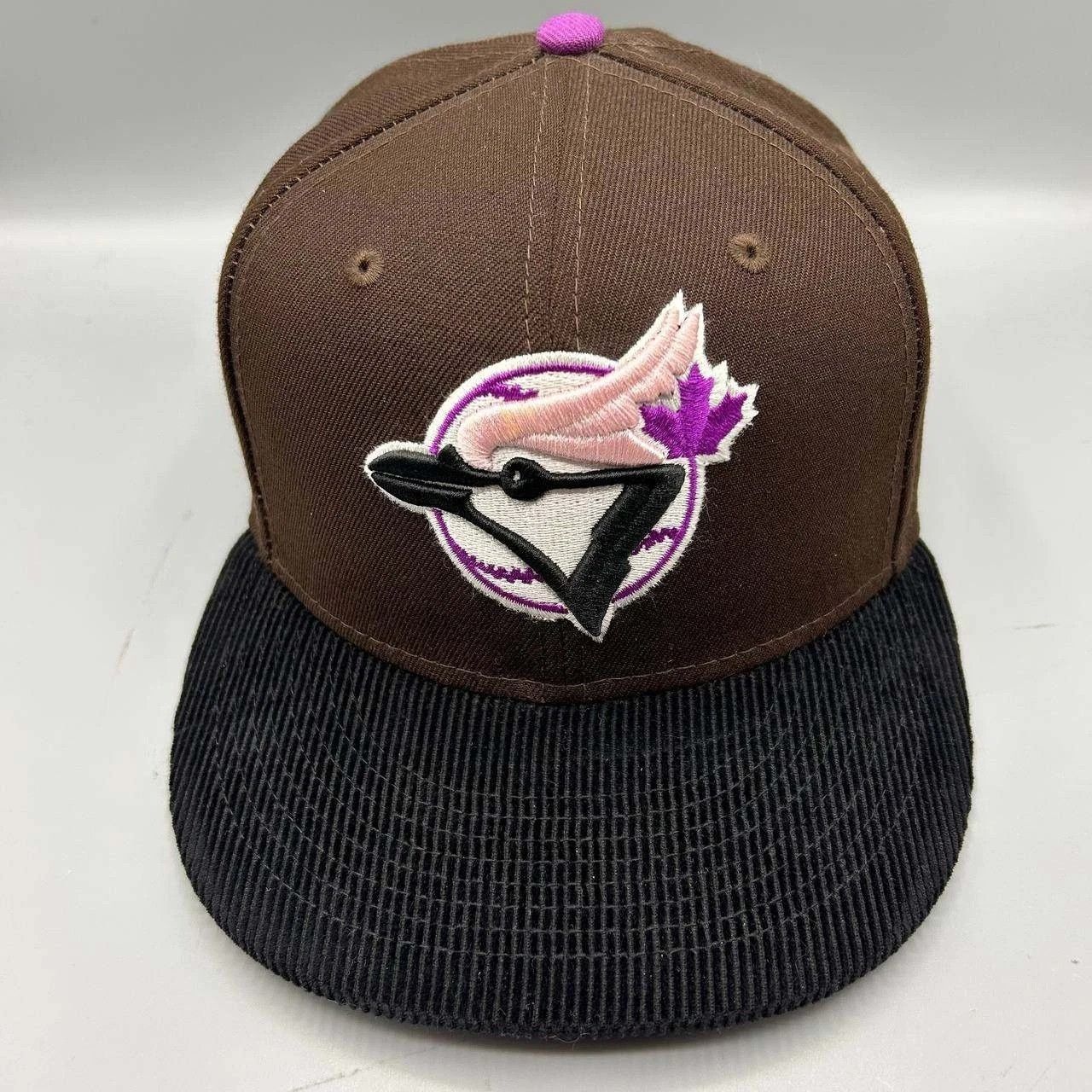 New Era Toronto Blue Jays Hat Men 7 3/8 Brown Black MLB Fitted Cap Size ONE SIZE - 1 Thumbnail