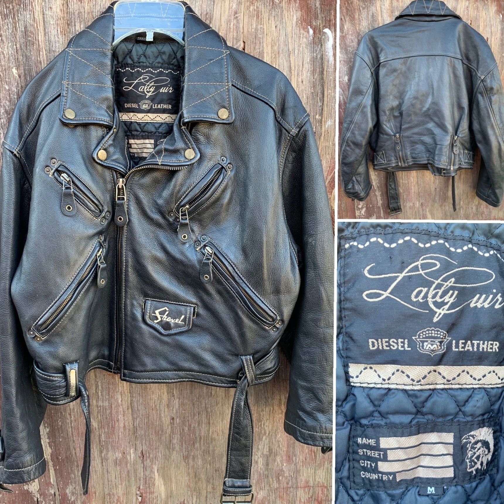 Diesel VINTAGE Diesel Lady Cuir Leather Brown Leather Moto Jacket Biker Motorcycle Size M Women Size M / US 6-8 / IT 42-44 - 2 Thumbnail