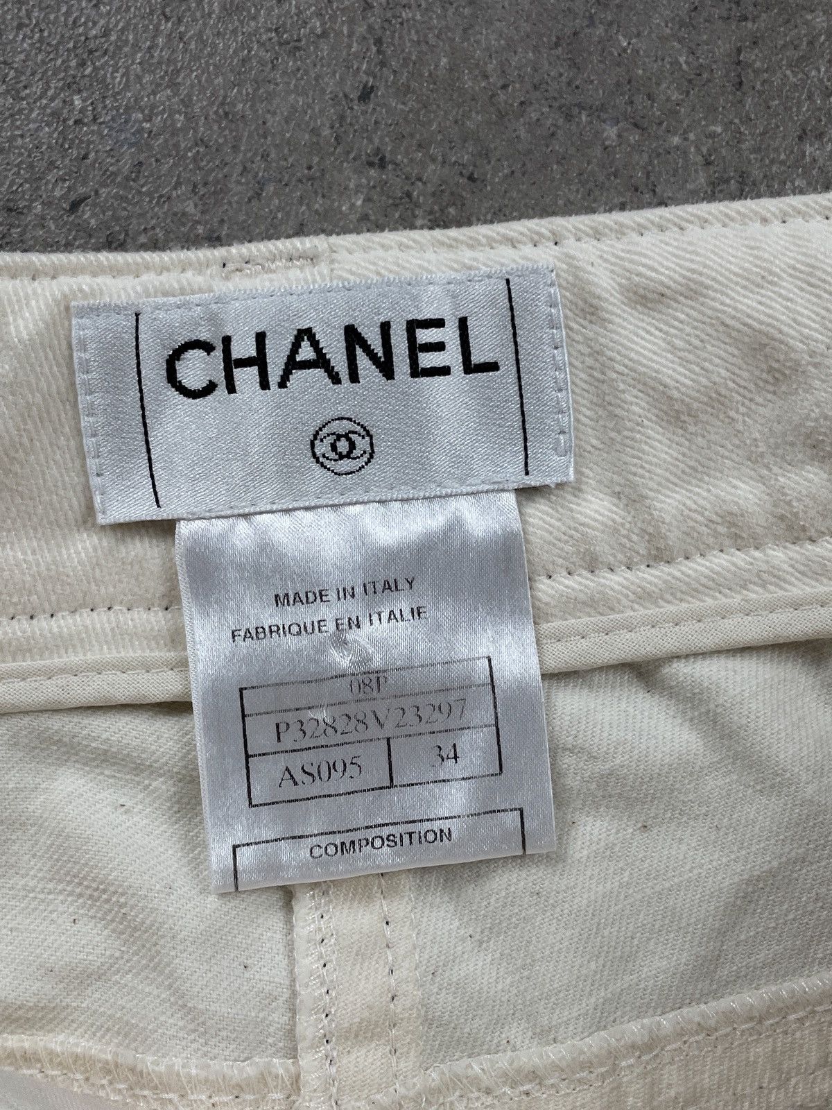 Chanel Vintage y2k chanel big logo jeans luxury designer pants Size 24" / US 00 / IT 34 - 4 Thumbnail