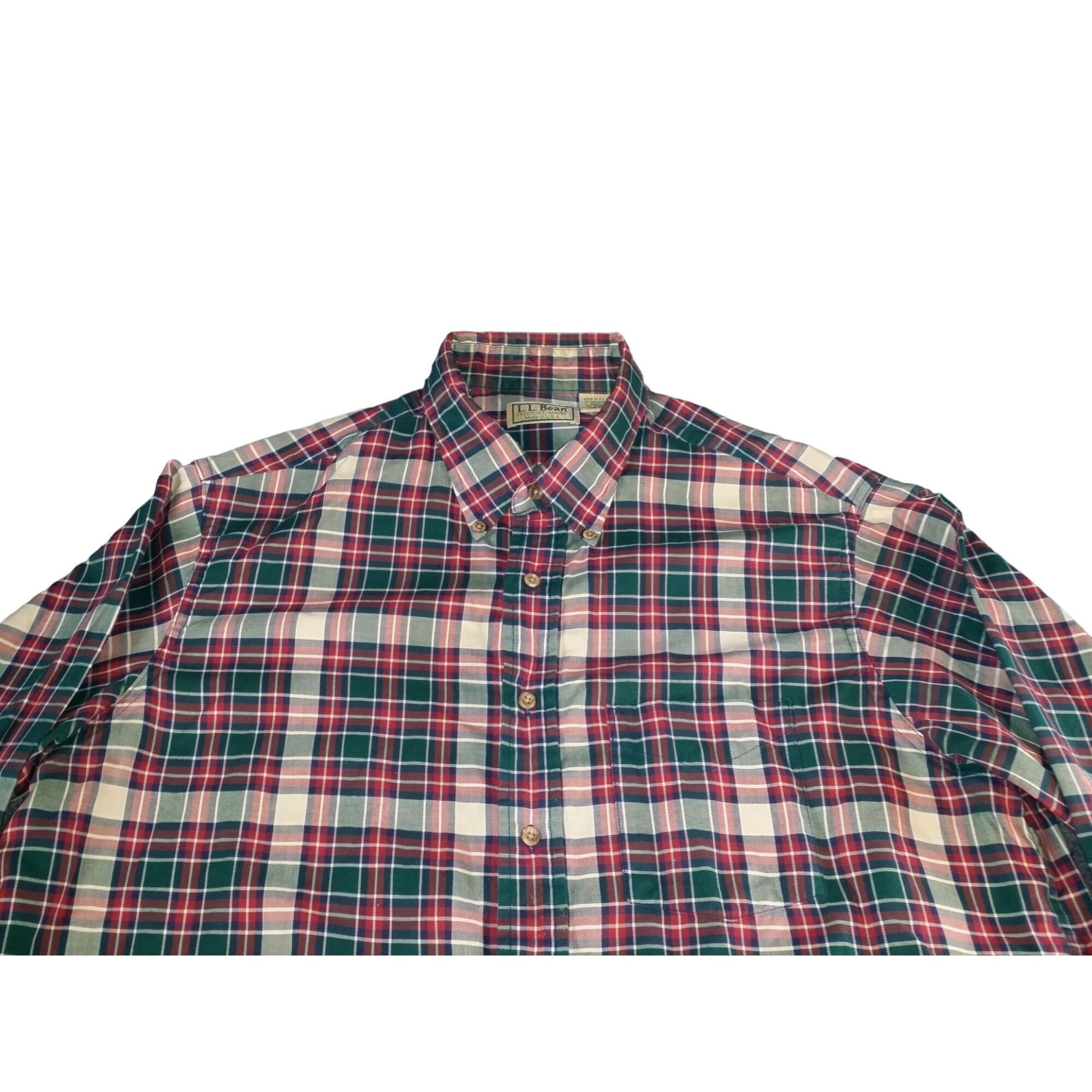 L.L. Bean Vintage L.L. Bean Freeport Maine Plaid Shirt Men's Size Larg Size US L / EU 52-54 / 3 - 2 Thumbnail