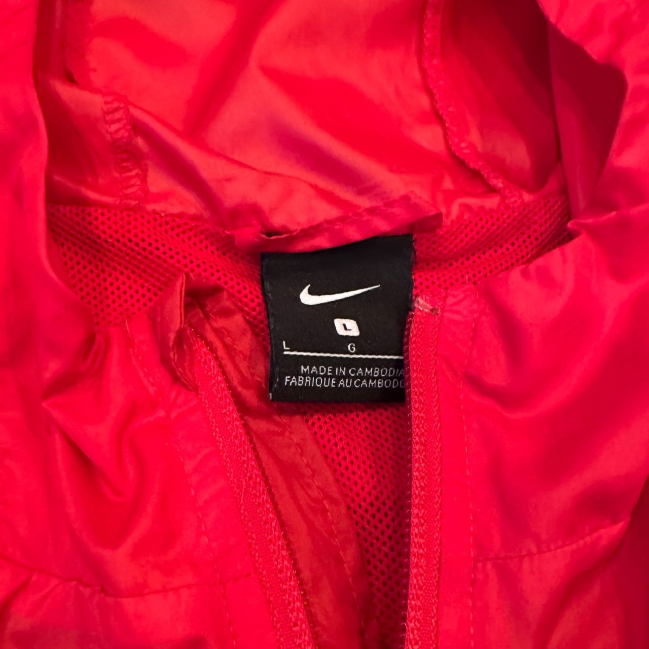 Nike Red Nike Mens Large Windbreaker Size US L / EU 52-54 / 3 - 3 Thumbnail