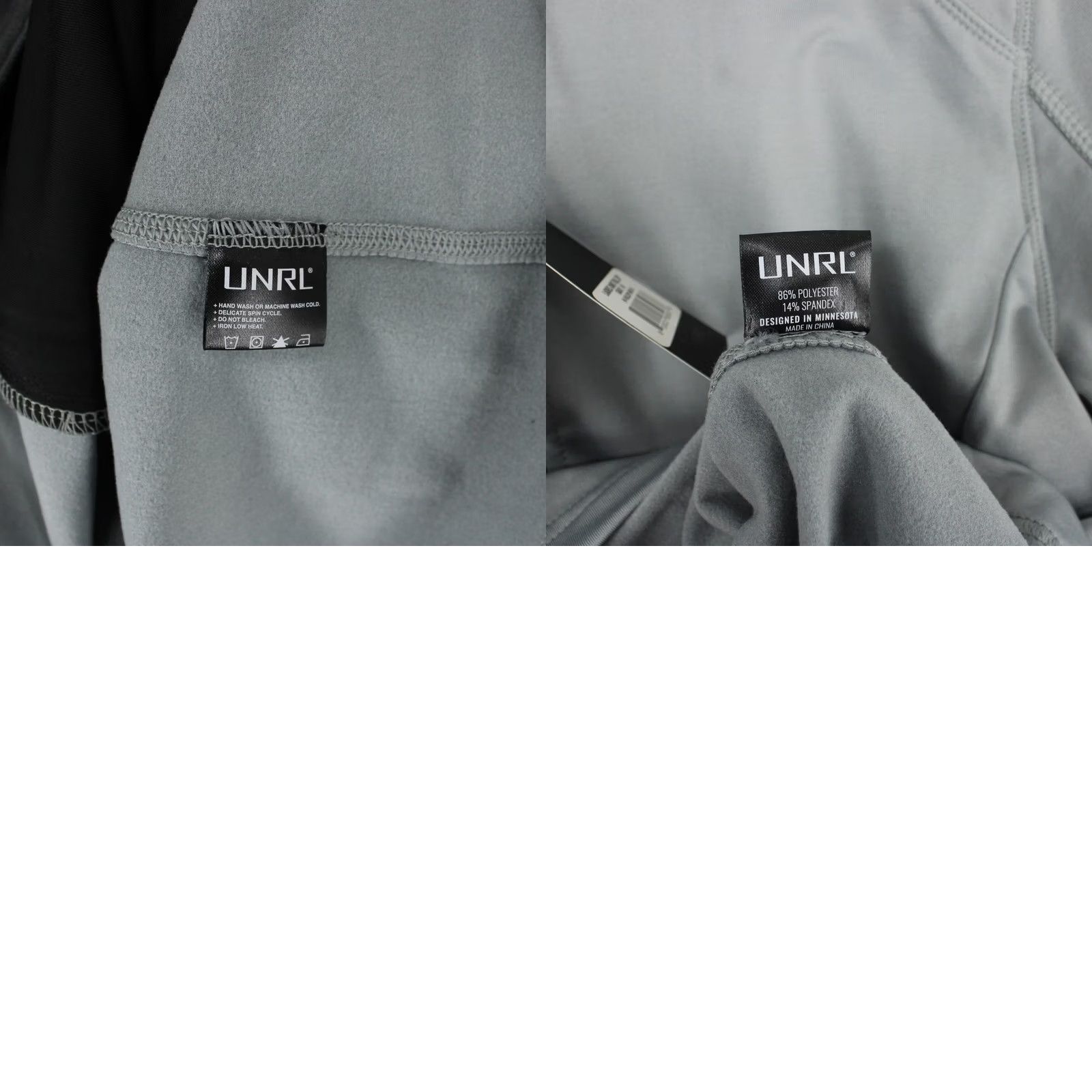 Vintage UNRL Transition Jacket Womens M Gray Full Zip Thumbholes Fleece Lined LOGO* Size M / US 6-8 / IT 42-44 - 9 Thumbnail