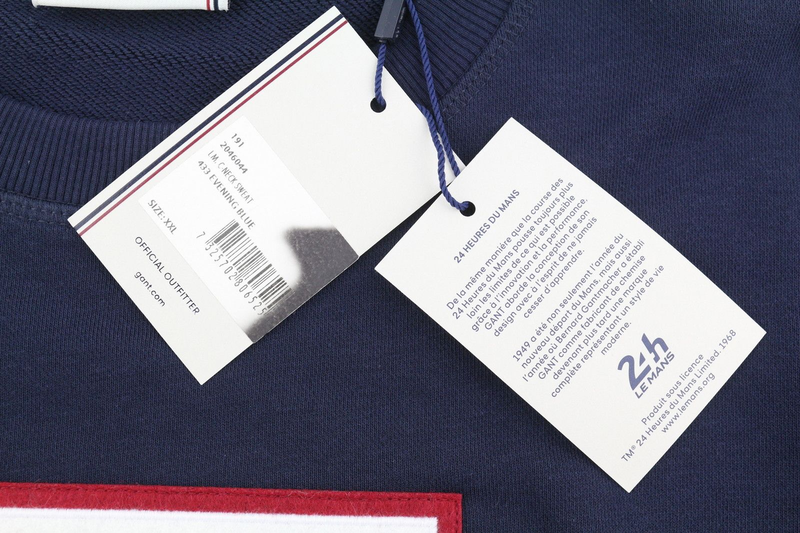 Gant C-NECK 2XL Evening Blue Logo Sweatshirt 87321 Size US XXL / EU 58 / 5 - 7 Thumbnail