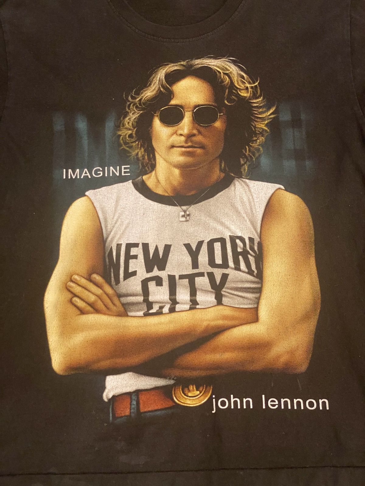 Band Tees × Vintage VINTAGE 90s JOHN LENON IMAGINE TEE Size US L / EU 52-54 / 3 - 3 Thumbnail