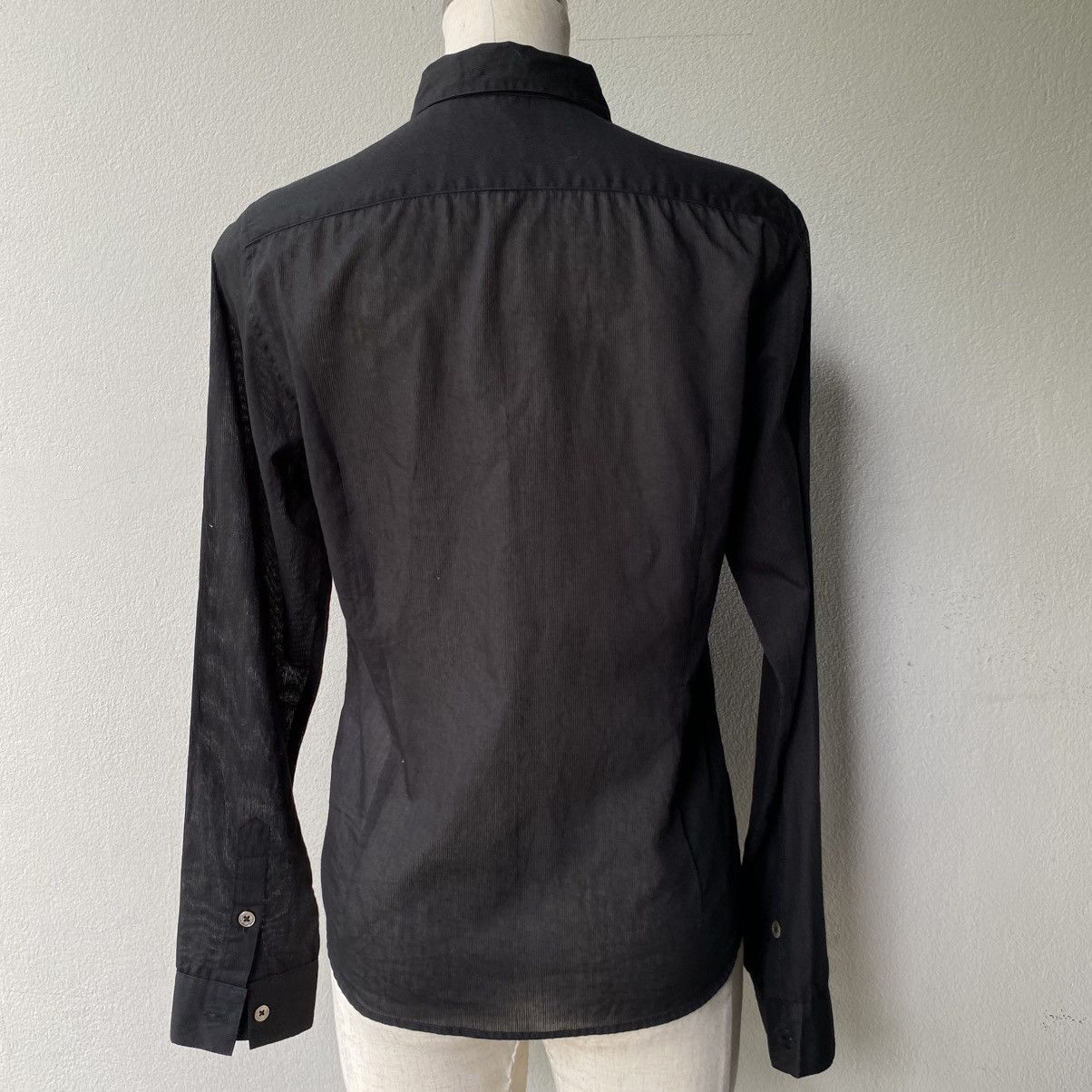 Designer RALPH RL LAUREN Lightweight Black Long Sleeve Shirt Size M / US 6-8 / IT 42-44 - 2 Thumbnail