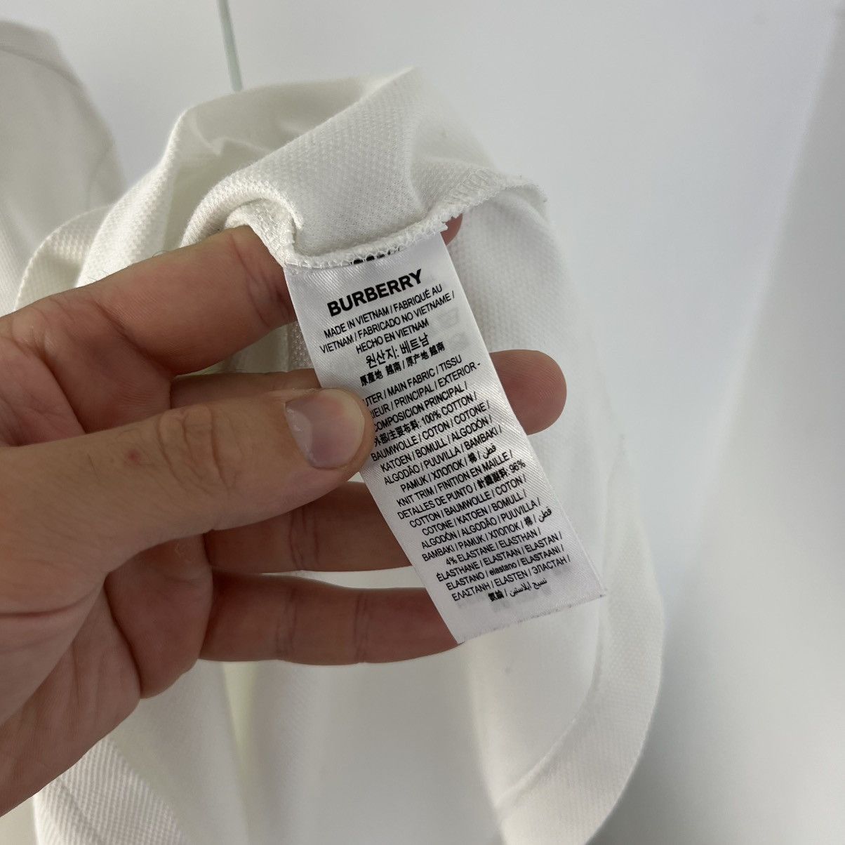 Burberry Burberry Mini Logo White Polo T-Shirt Old Money Style Size US XL / EU 56 / 4 - 6 Thumbnail