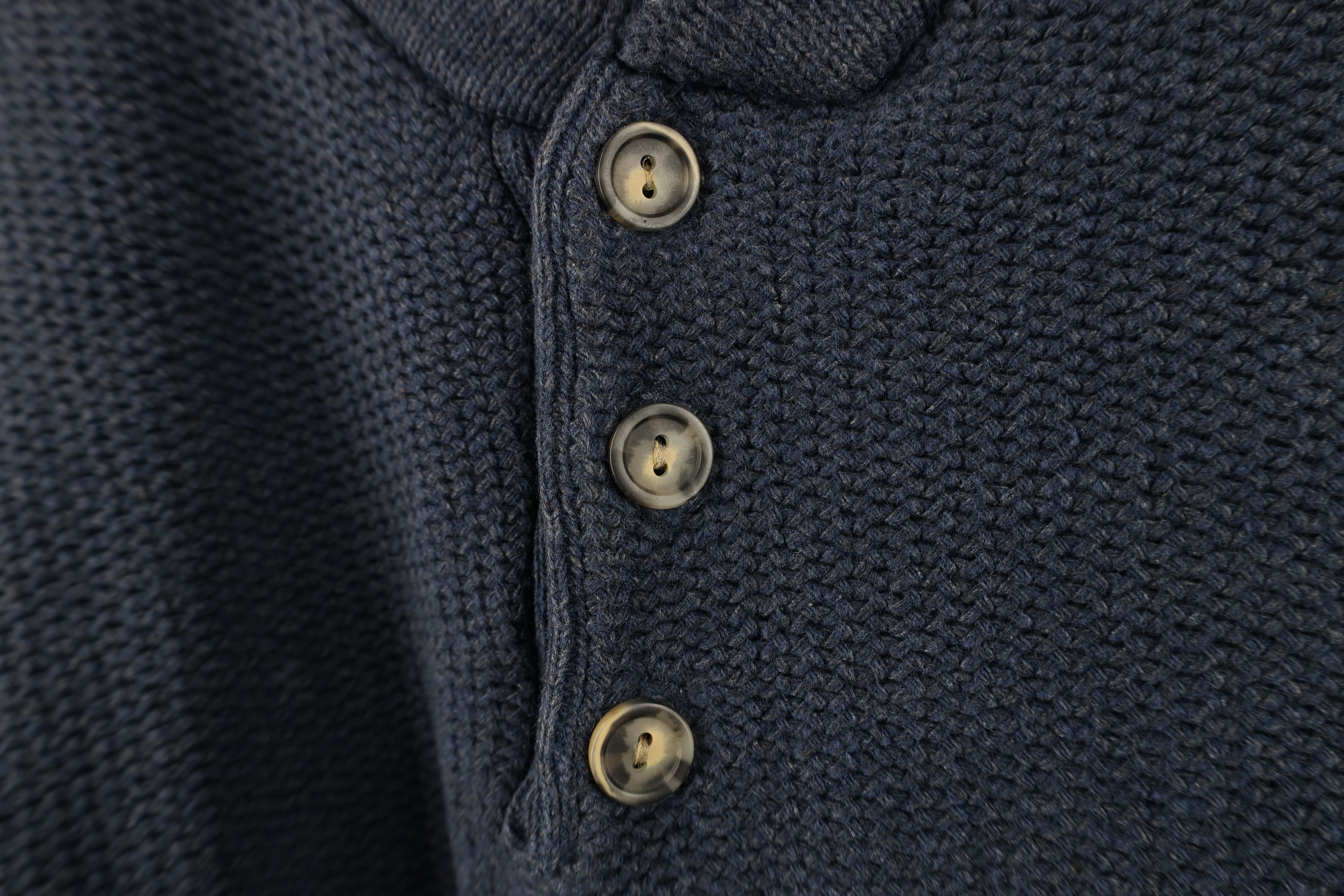 Vintage Vintage 90s Streetwear Tight Weave Knit Henley Sweater USA Size US L / EU 52-54 / 3 - 4 Thumbnail