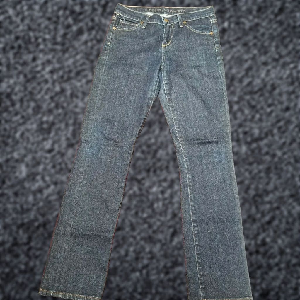 Citizens Of Humanity Citizens of Humanity Women's Jeans Size 25 Low Rise Stretch Elson Straight Leg Blue Size 42" / US 20 - 1 Thumbnail