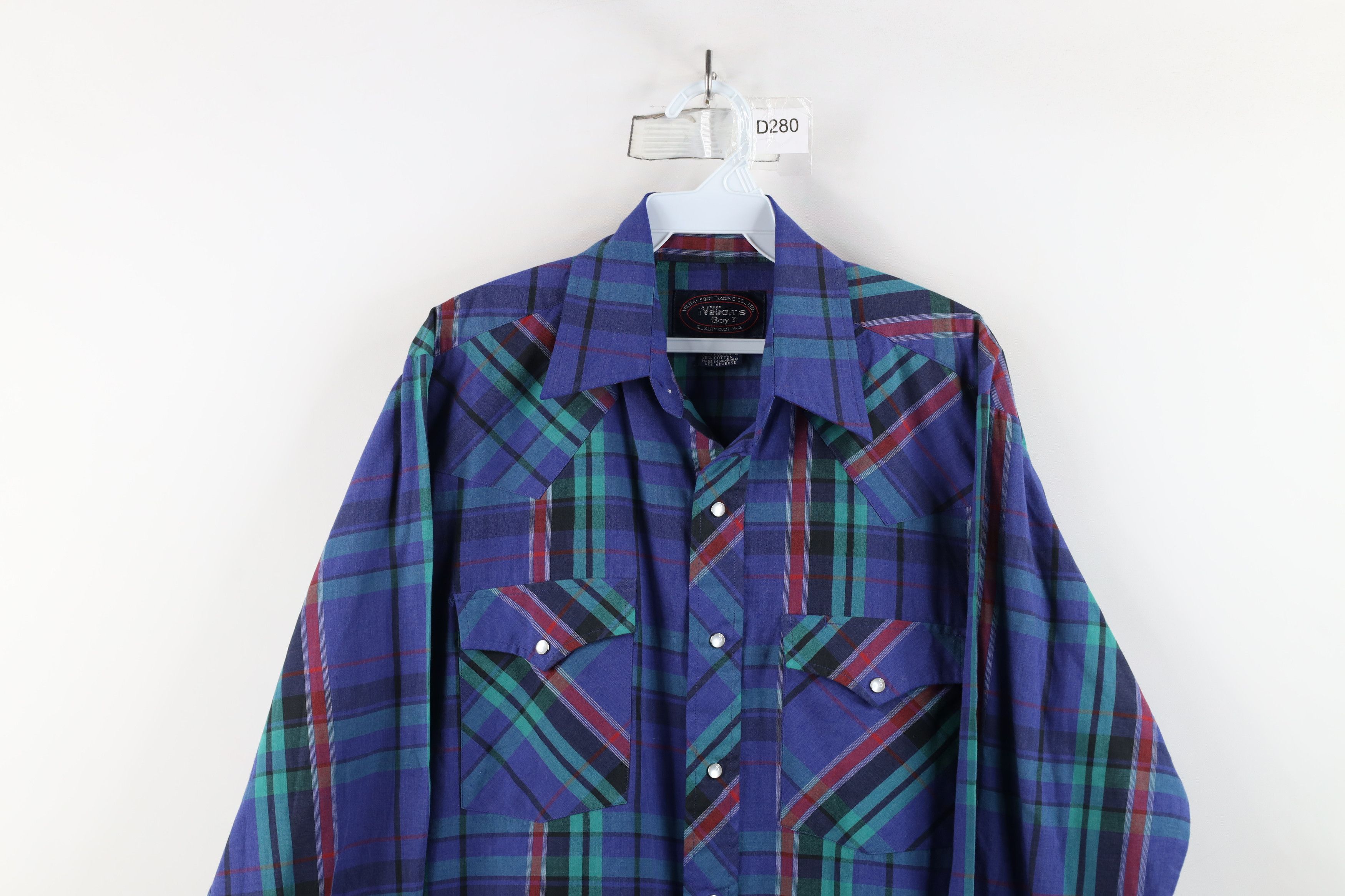 Vintage Vintage 70s Streetwear Rodeo Cowboy Button Shirt Plaid Size US M / EU 48-50 / 2 - 2 Thumbnail