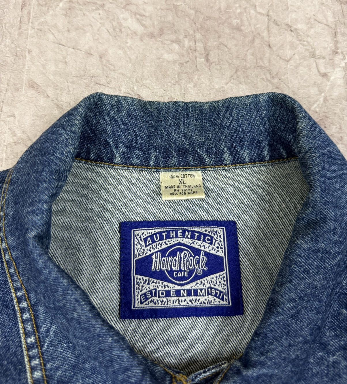 Hard Rock Cafe Vintage Hard Rock Cafe Jeans Jacket Size US XL / EU 56 / 4 - 4 Thumbnail