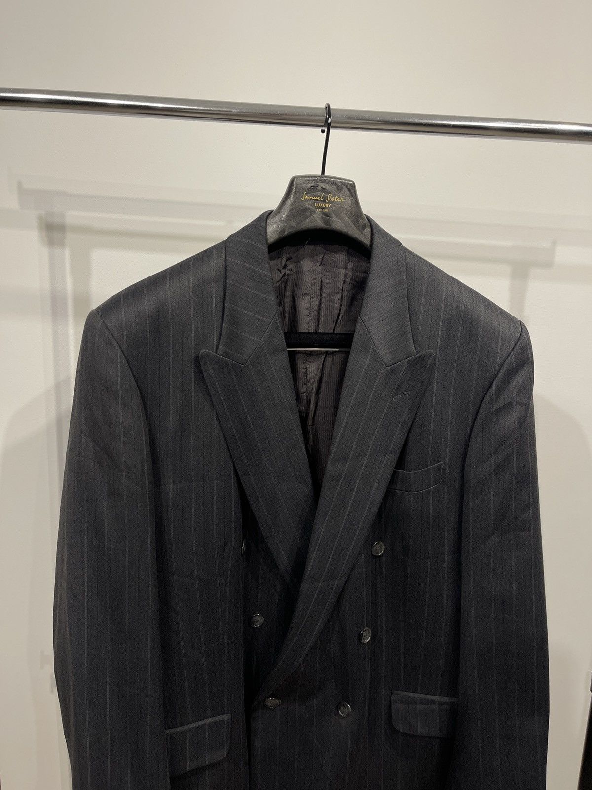 Vintage Vintage double-breasted jacket dark gray turo big size 48R Size 48R - 2 Thumbnail