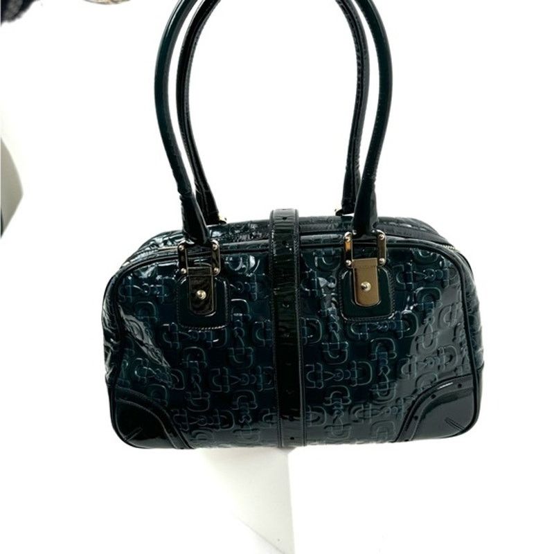 Gucci Gucci Vintage Green Blue Black Leather top handle bag Size ONE SIZE - 8 Thumbnail