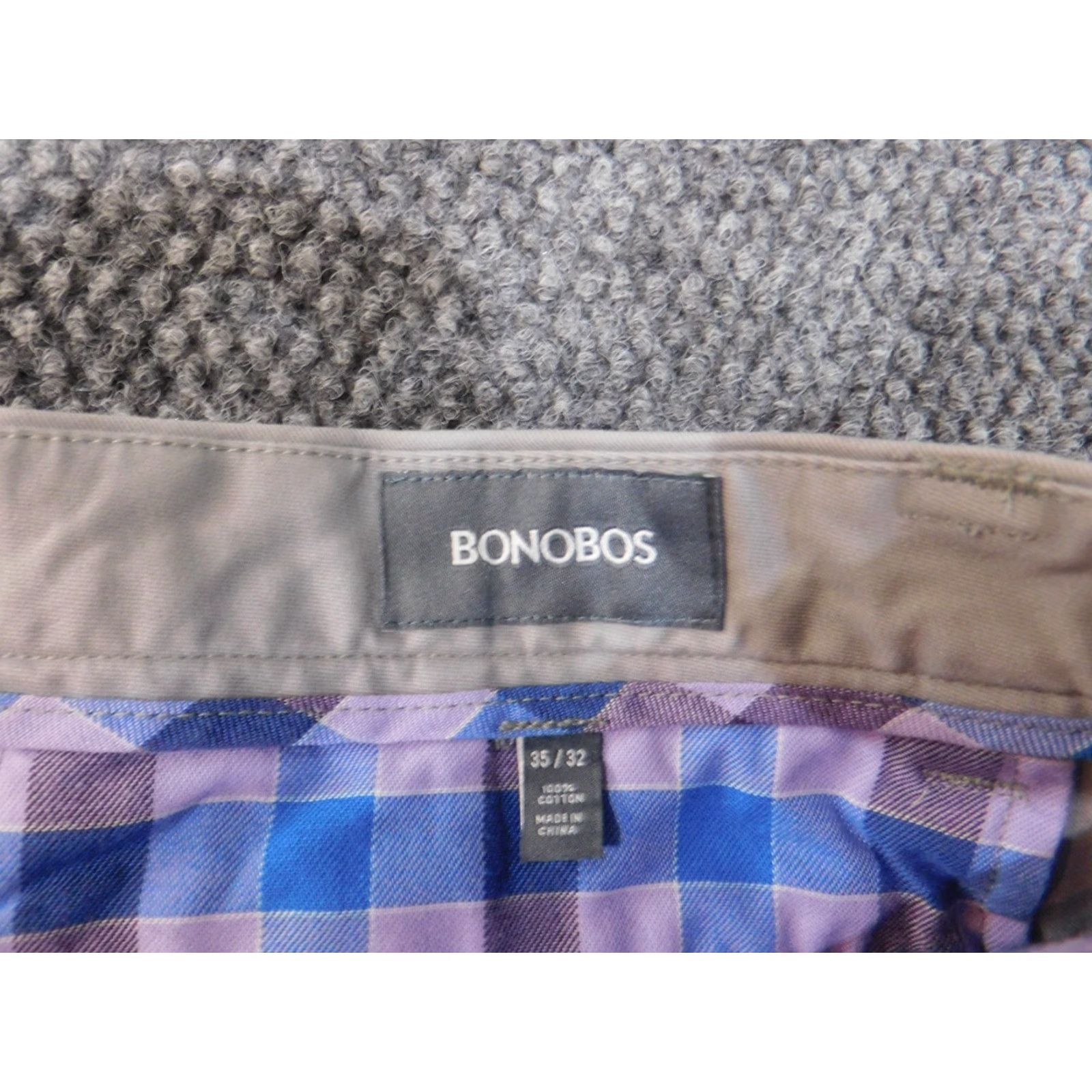 Bonobos Bonobos Pants Mens 35x32 Gray Straight Leg Chino Business Casual Workwear Tapered? Plain Size US 35 - 2 Thumbnail