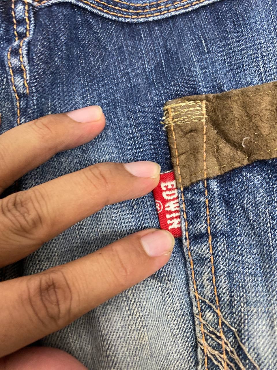 Edwin vintage edwin blue trip distressed denim nice design Size US 43 - 5 Thumbnail