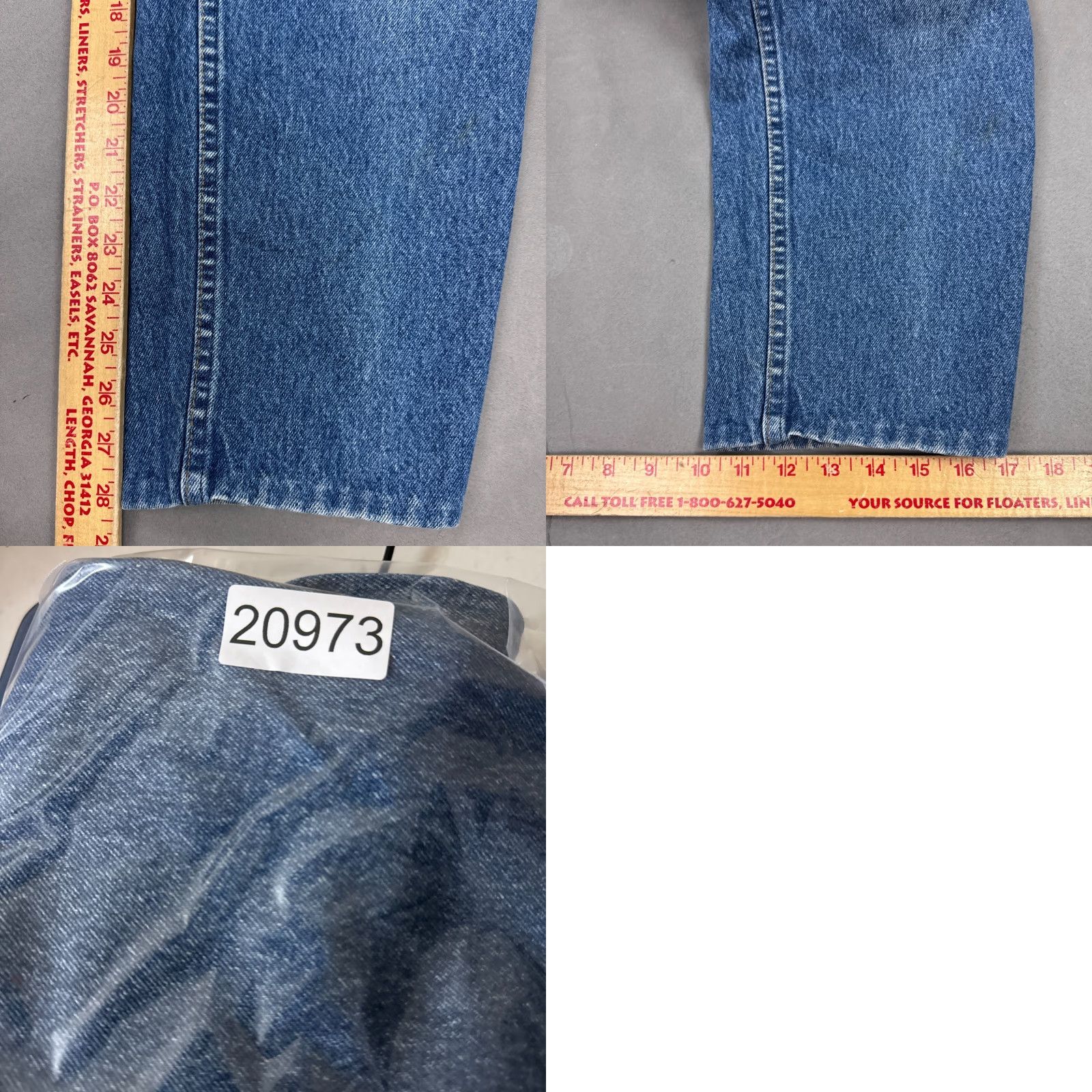 Levi's VINTAGE Levi's Jeans Mens 34x28 Blue 90s Orange Tab Made USA 550 (Tag35x32) Jeans Mens 90s Blue 550 Levi's 34x28 Size US 35 - 10 Thumbnail