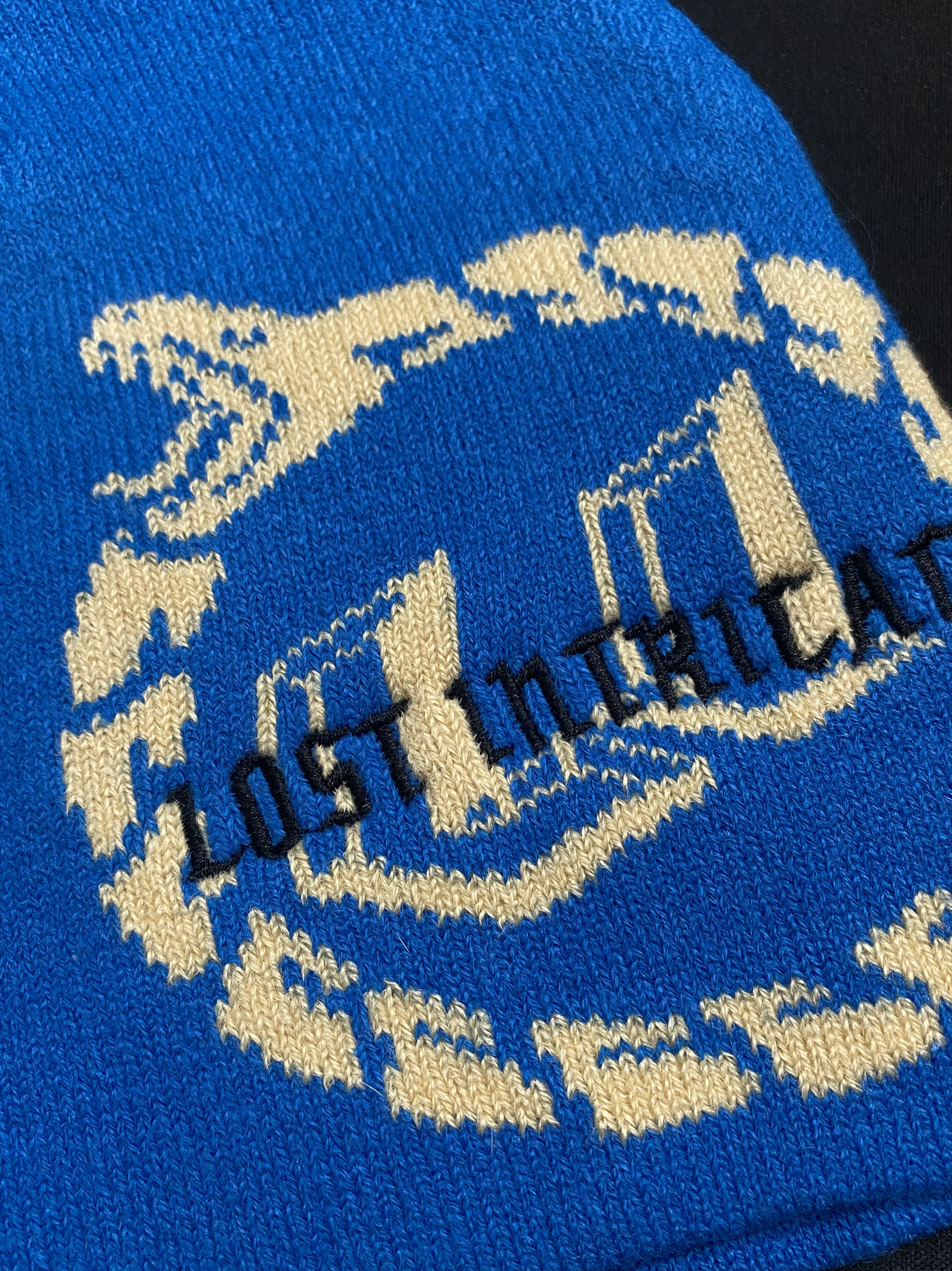 Japanese Brand Rare Lost Intricacy Full Circle Snake Knit Blue Beanie OS Size ONE SIZE - 4 Thumbnail