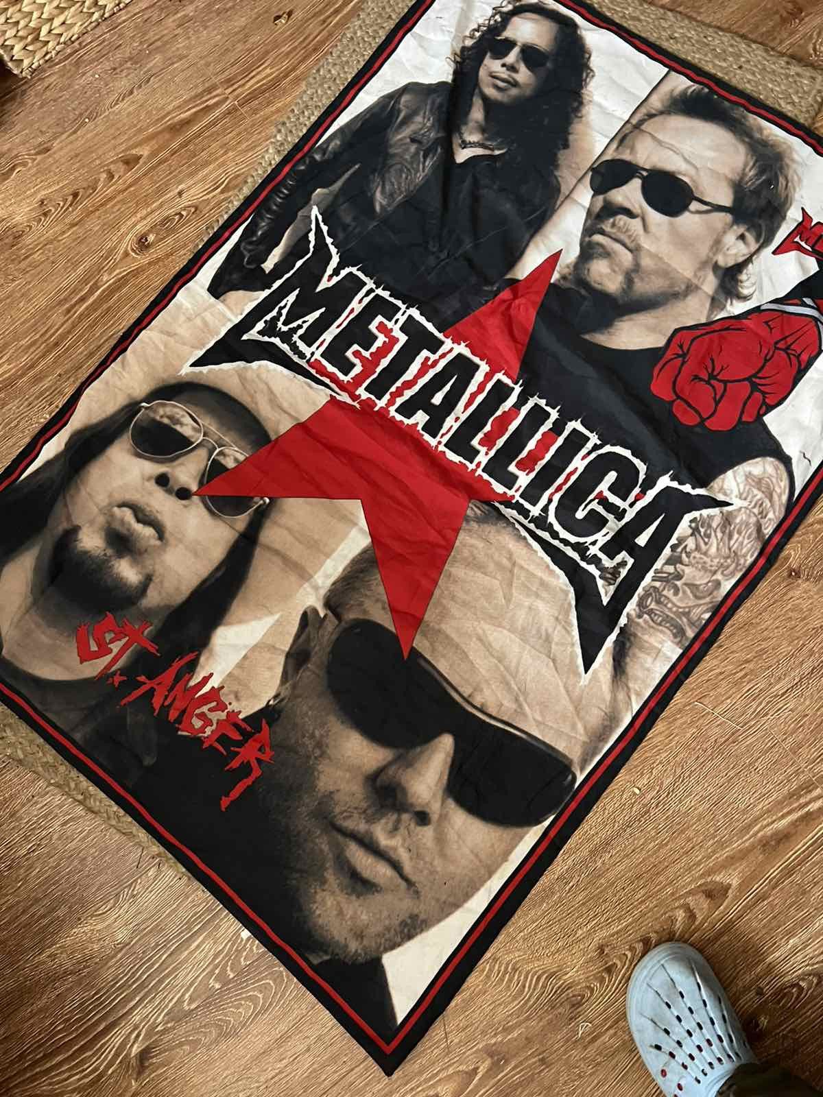 Metallica × Vintage Rare Metallica 90s poster flag Vintage G merch Size ONE SIZE - 2 Thumbnail