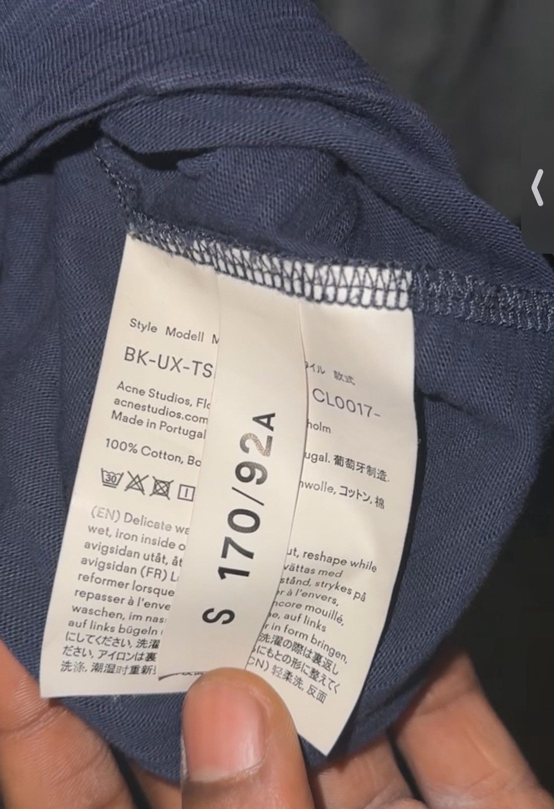 Acne Studios Acne Studios Navy Bla Konst Johnny Winter T-Shirt Size US S / EU 44-46 / 1 - 3 Thumbnail