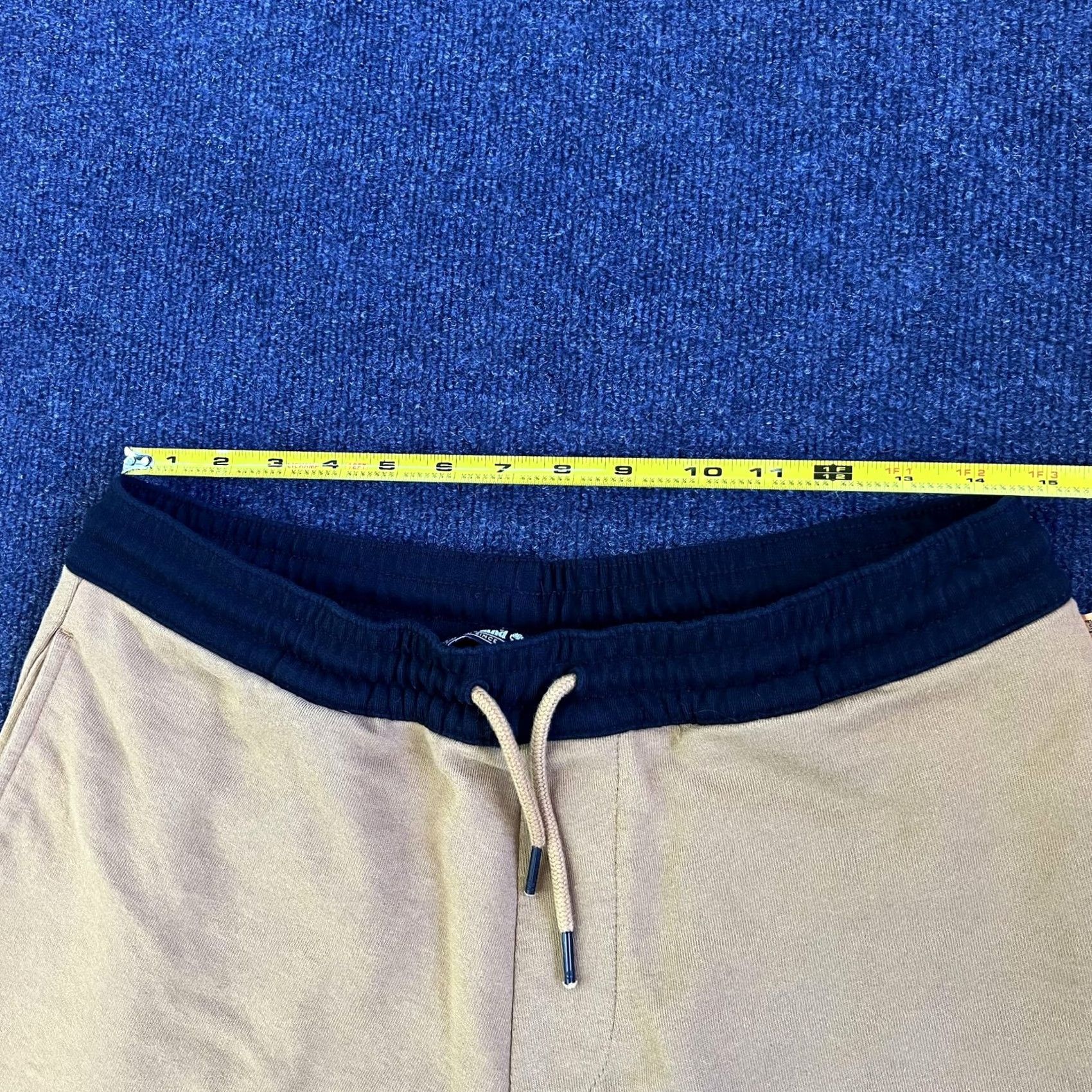 Timberland Timberland Shorts Mens Medium Beige Colorblock Sweat Elastic Waist Pockets Gym Size US 31 - 6 Thumbnail