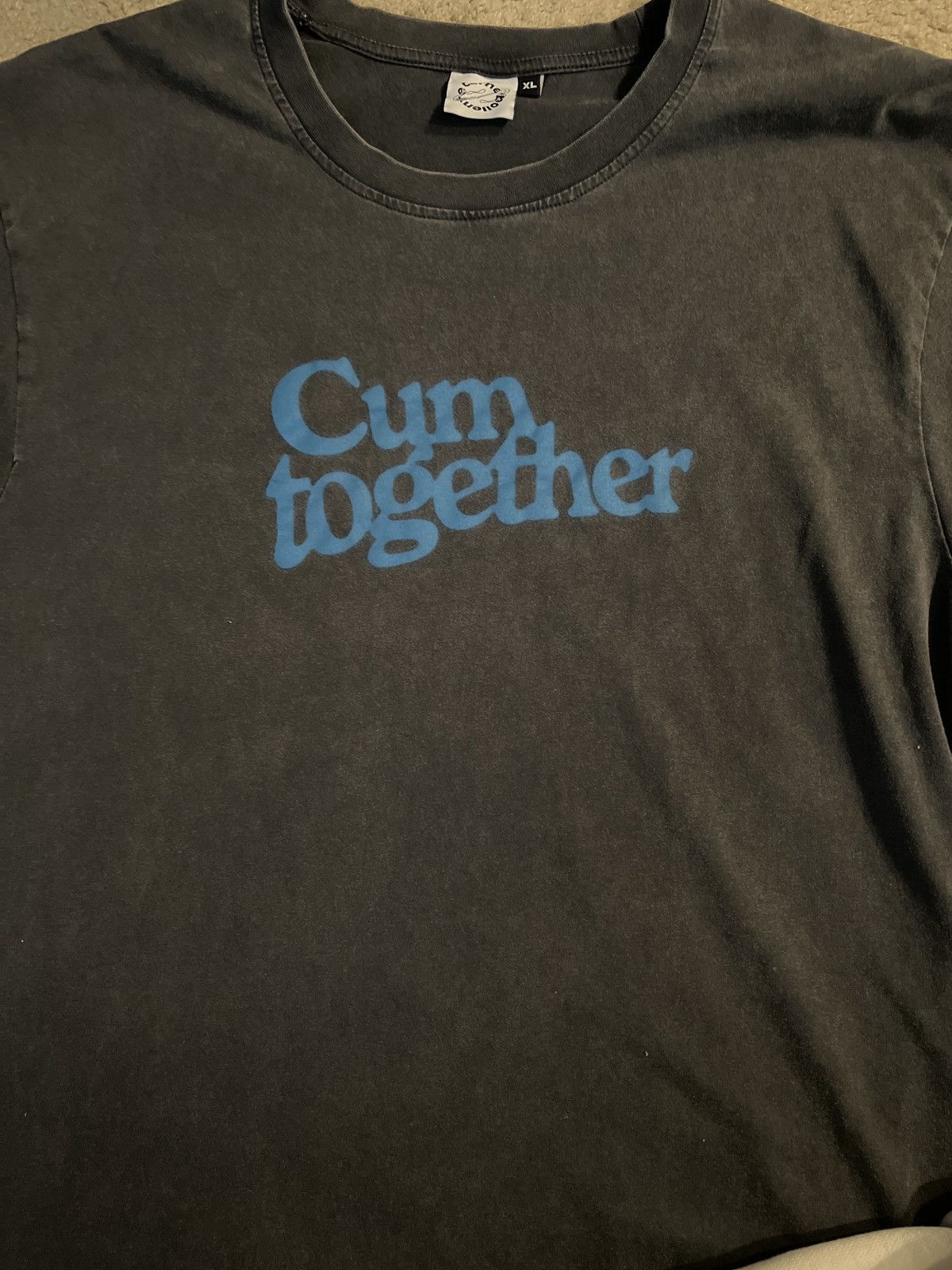 Carne Bollente Carne Bollente Cum Together TShirt in Washed Black Size US XL / EU 56 / 4 - 1 Thumbnail