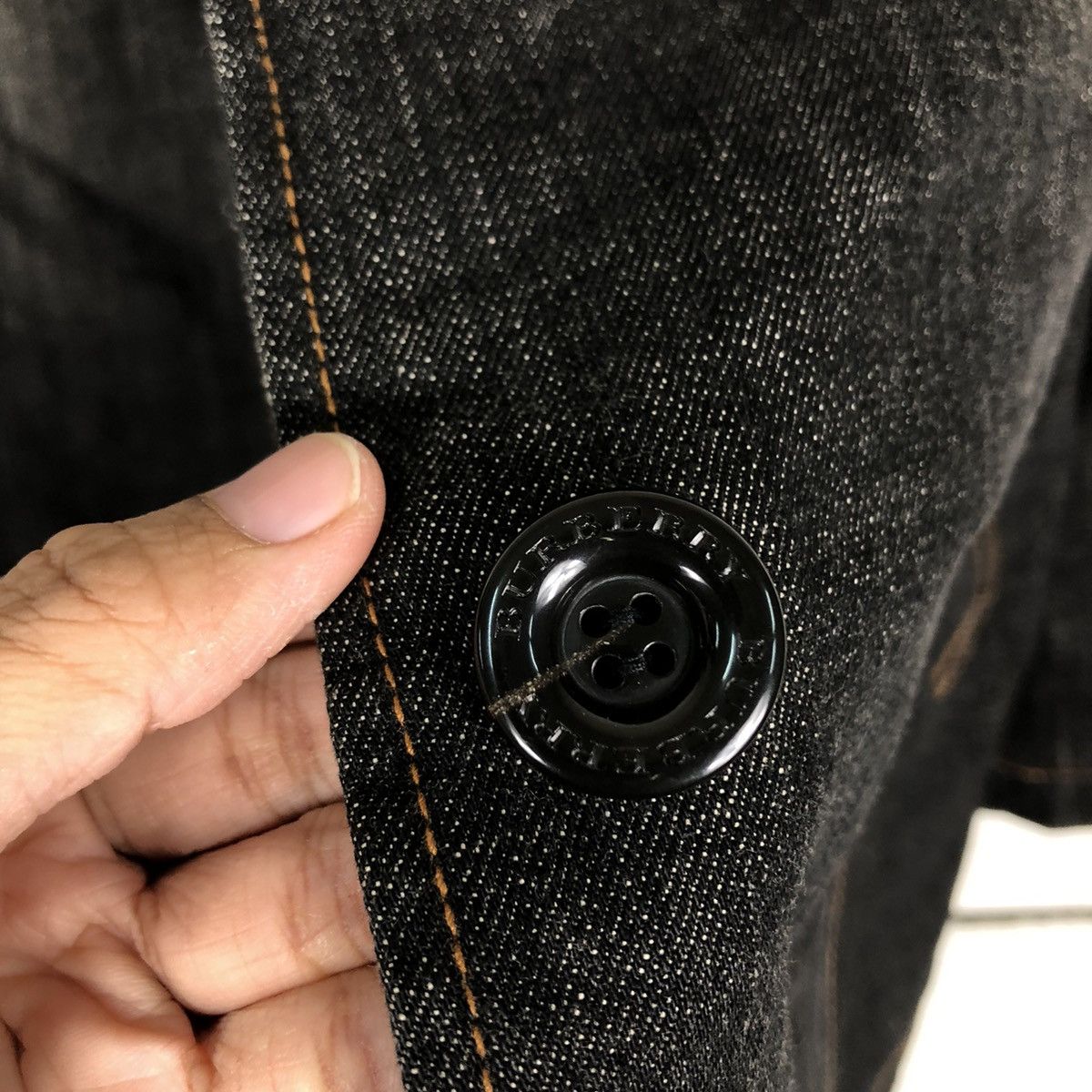 Burberry 🔥Vintage Biker Denim Jacket Burberry London Size US M / EU 48-50 / 2 - 16 Thumbnail