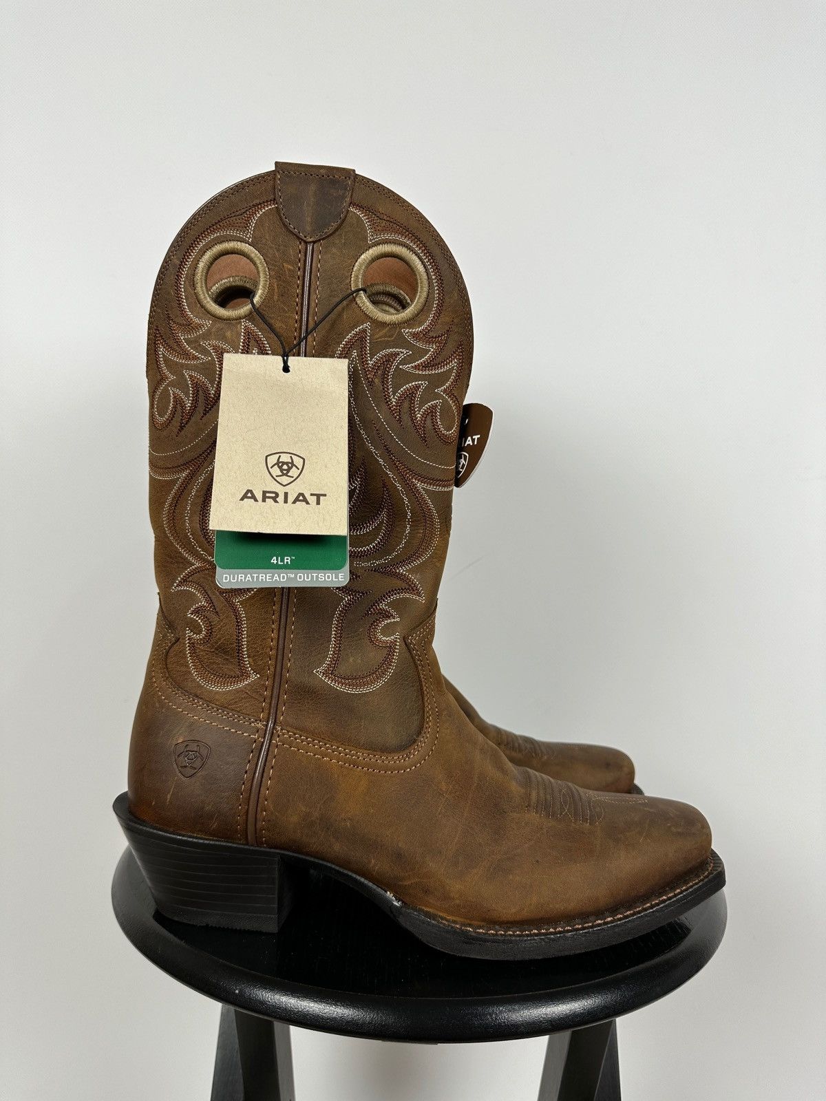 Ariat NEW! Ariat Square Toe Western Brown Leather Boots Size US 9 / EU 42 - 1 Thumbnail