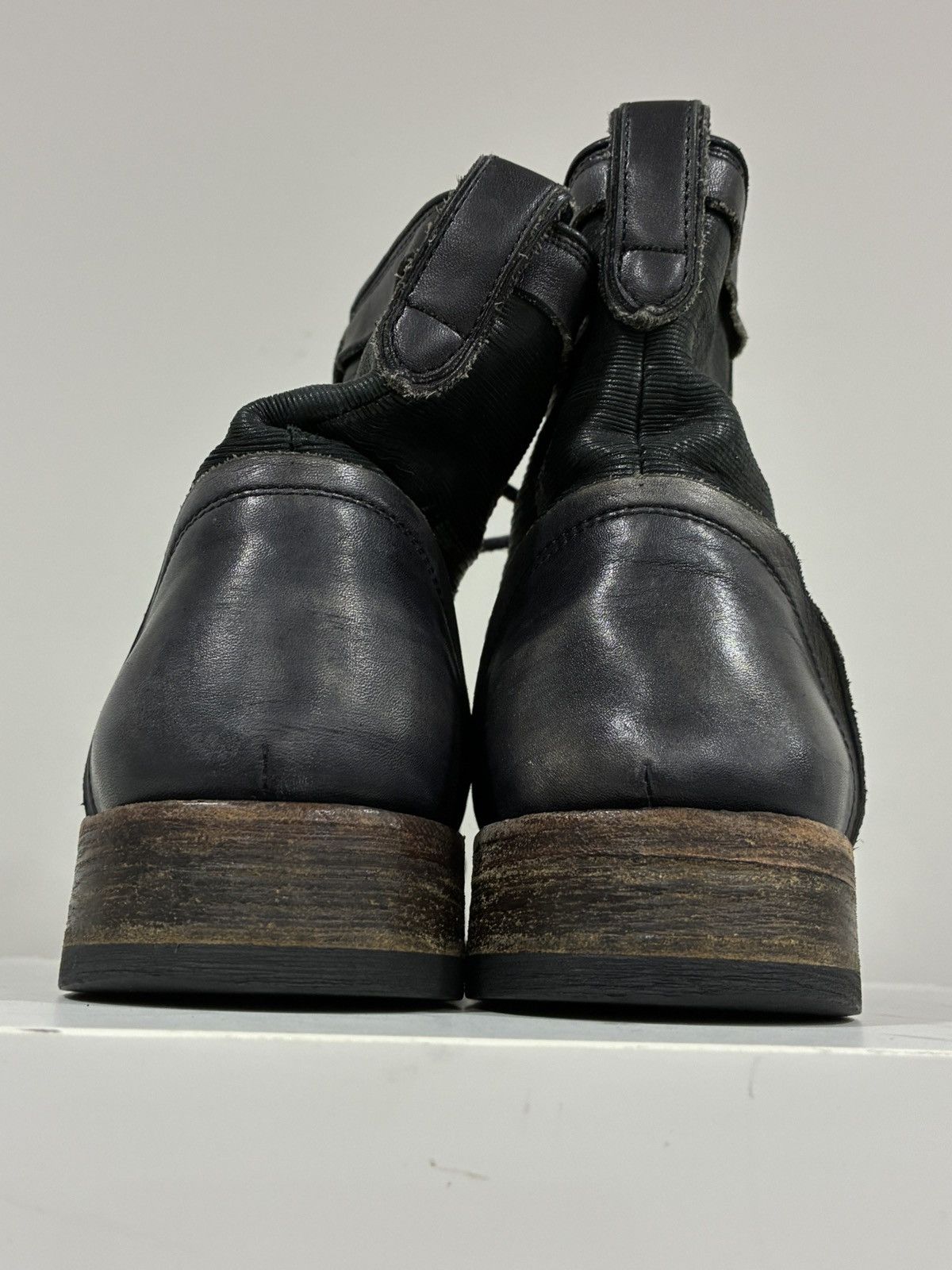 John Varvatos Freeman Raw Edge Scored Leather Boot EU 40 usa 7 Size US 7 / EU 40 - 10 Thumbnail