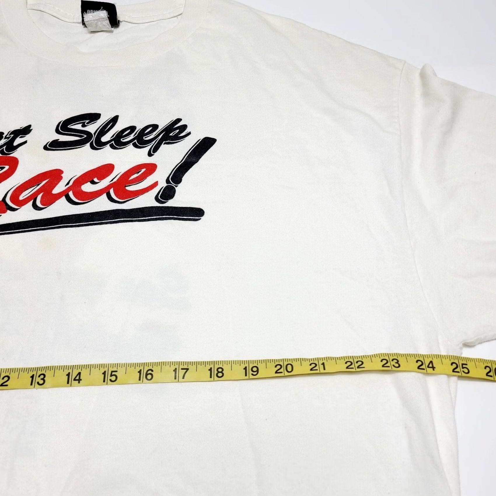 Vintage VINTAGE Gearhead Eat Sleep Race Graphic T-Shirt Men's 2XL White Short Sleeve Crew Neck Racing Car Rockabilly Hot Rod Mens Size US XXL / EU 58 / 5 - 7 Thumbnail